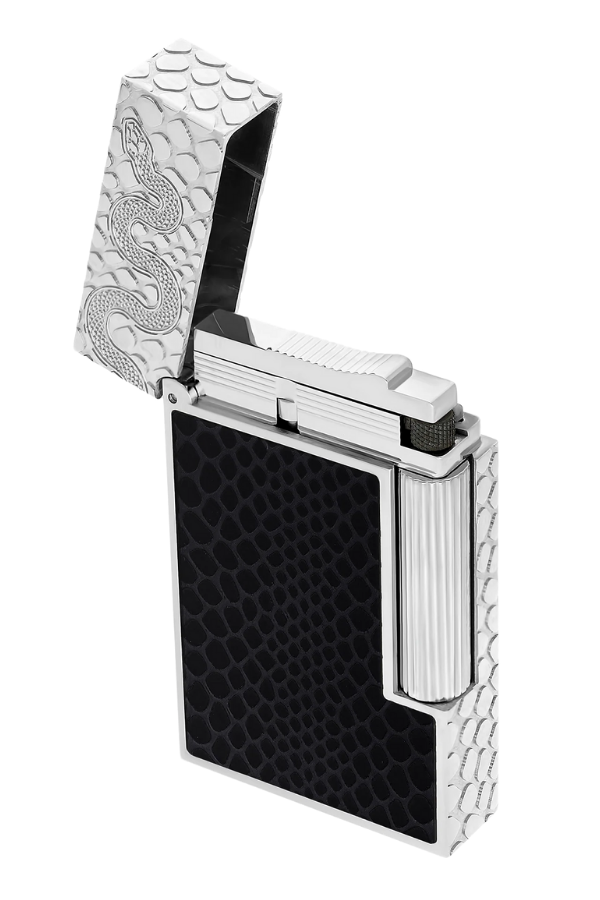 TR8345,S.T. Dupont Lacquered Ligne 2 Black Puro Çakmağı 16076