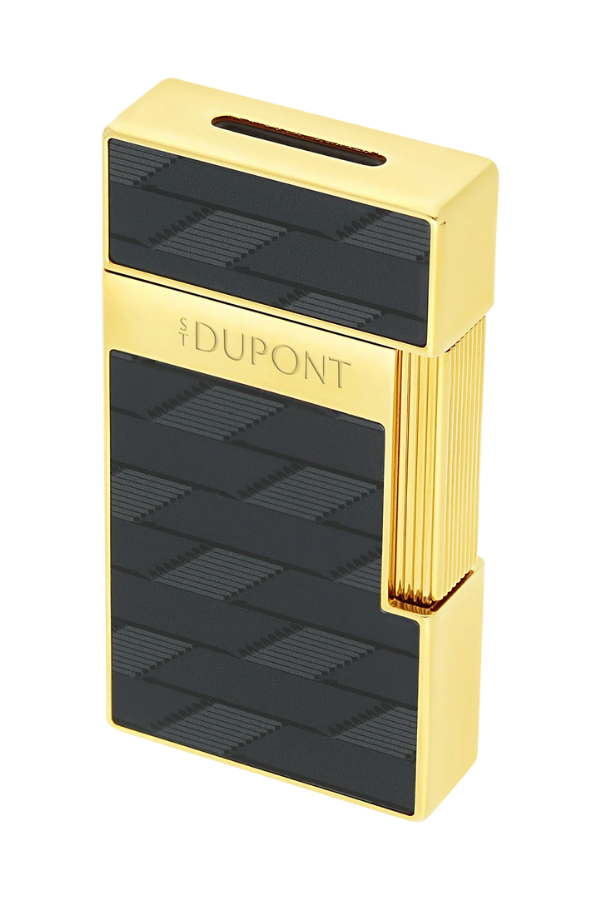 TR8169,S.T. Dupont Lacquered Biggy Siyah Puro Çakmağı 25079