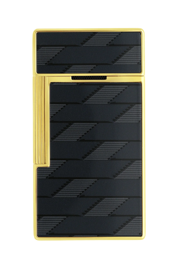 TR8169,S.T. Dupont Lacquered Biggy Siyah Puro Çakmağı 25079