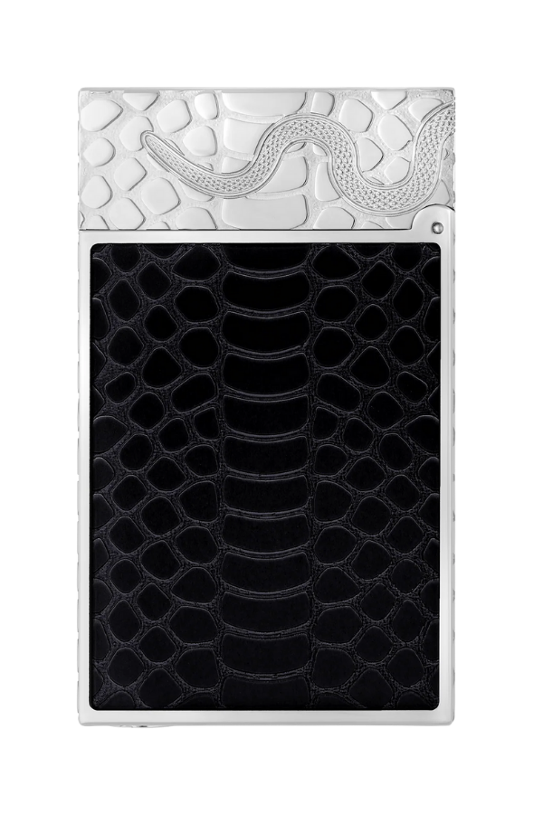 TR8345,S.T. Dupont Lacquered Ligne 2 Black Puro Çakmağı 16076