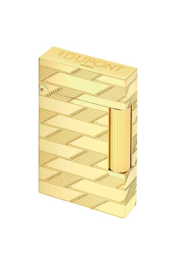 TR7970,S.T. Dupont Line 2 Cling 1872 Monogram Gold Puro Çakmağı 16178