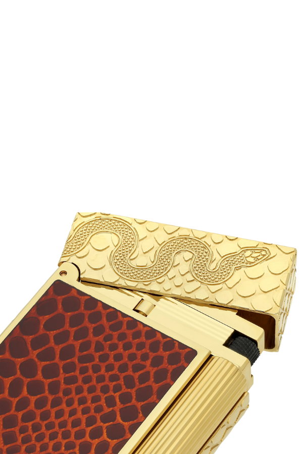 TR8344,S.T. Dupont Lacquered Ligne 2 Red Puro Çakmağı 16075