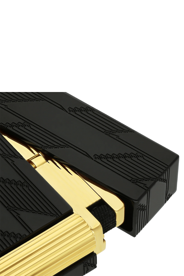 TR8346,S.T. Dupont Line 2 Cling 1872 Monogram Black Puro Çakmağı 16179