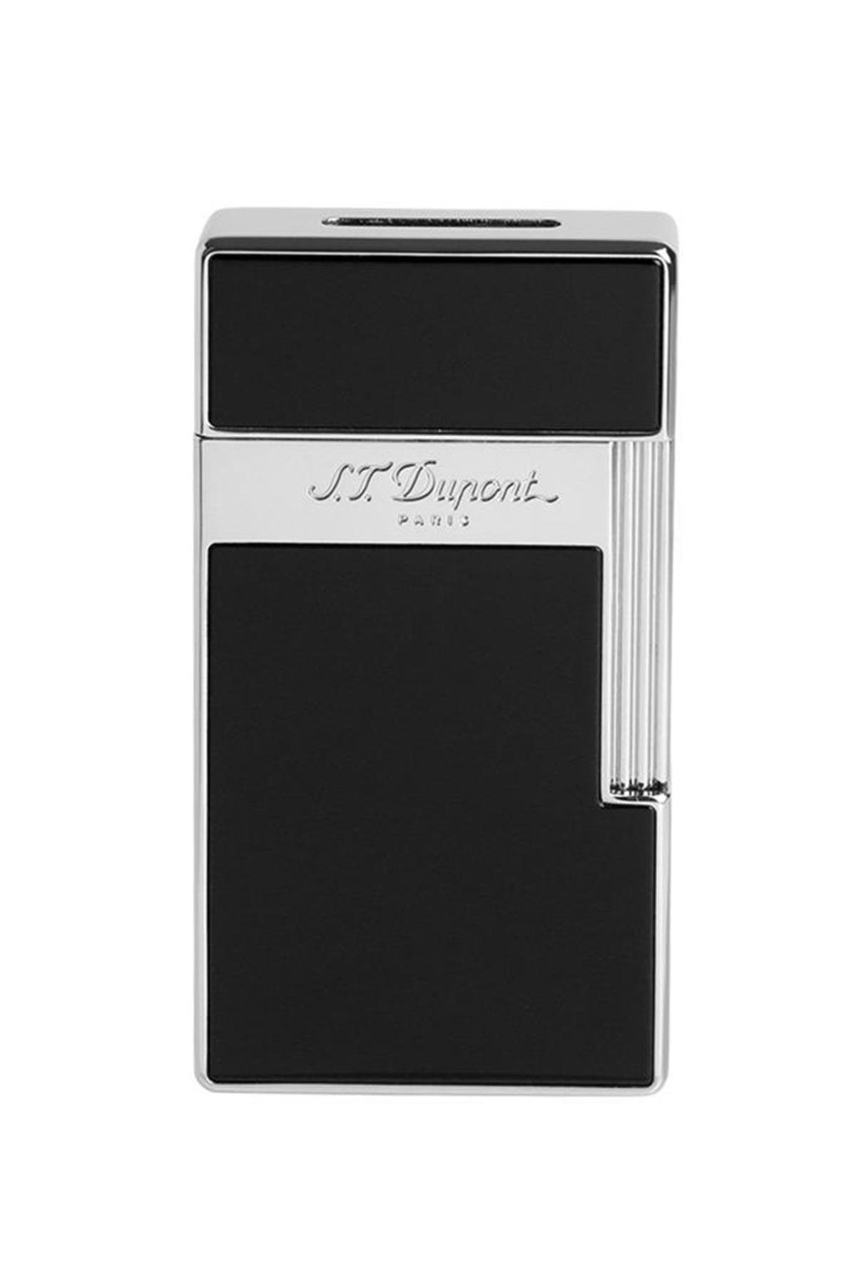 TR6380,S.T. Dupont Big D Chrome Shiny Black Lacquer Puro Çakmağı 25001