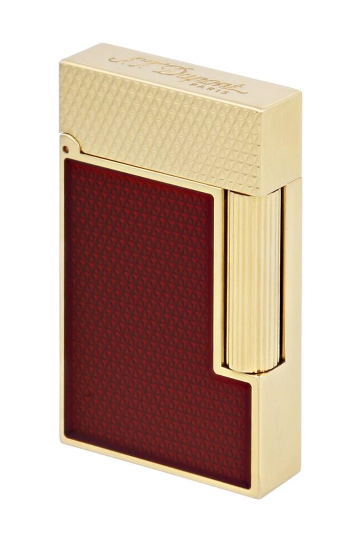 TR4815,S.T. Dupont Ligne 2 Red Lacquer Guilloche Puro Çakmağı C16616