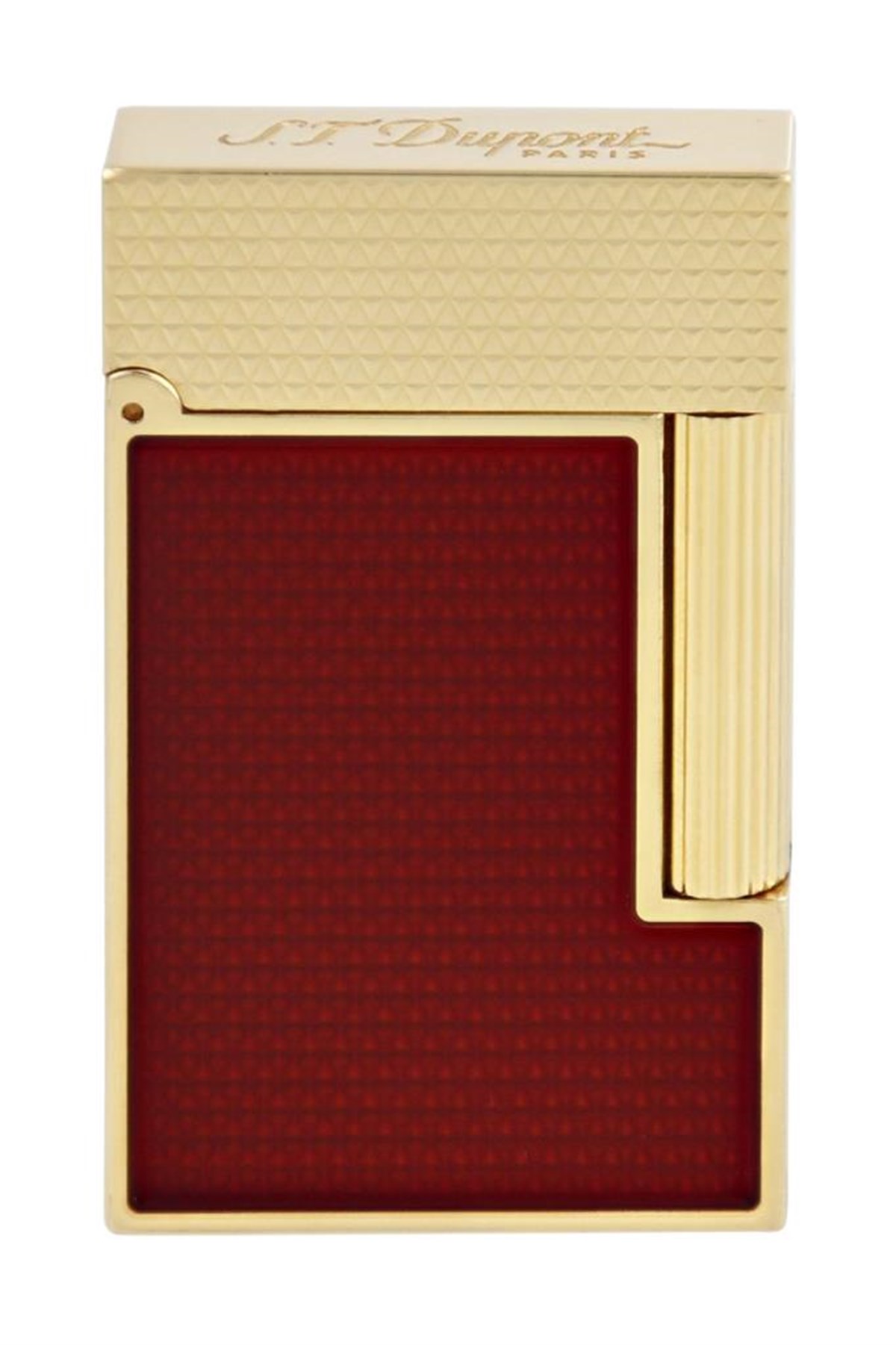 TR4815,S.T. Dupont Ligne 2 Red Lacquer Guilloche Puro Çakmağı C16616