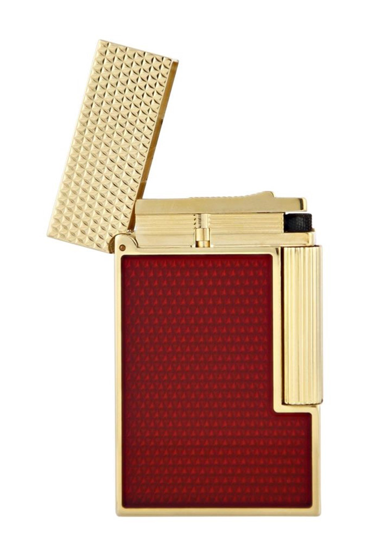 TR4815,S.T. Dupont Ligne 2 Red Lacquer Guilloche Puro Çakmağı C16616