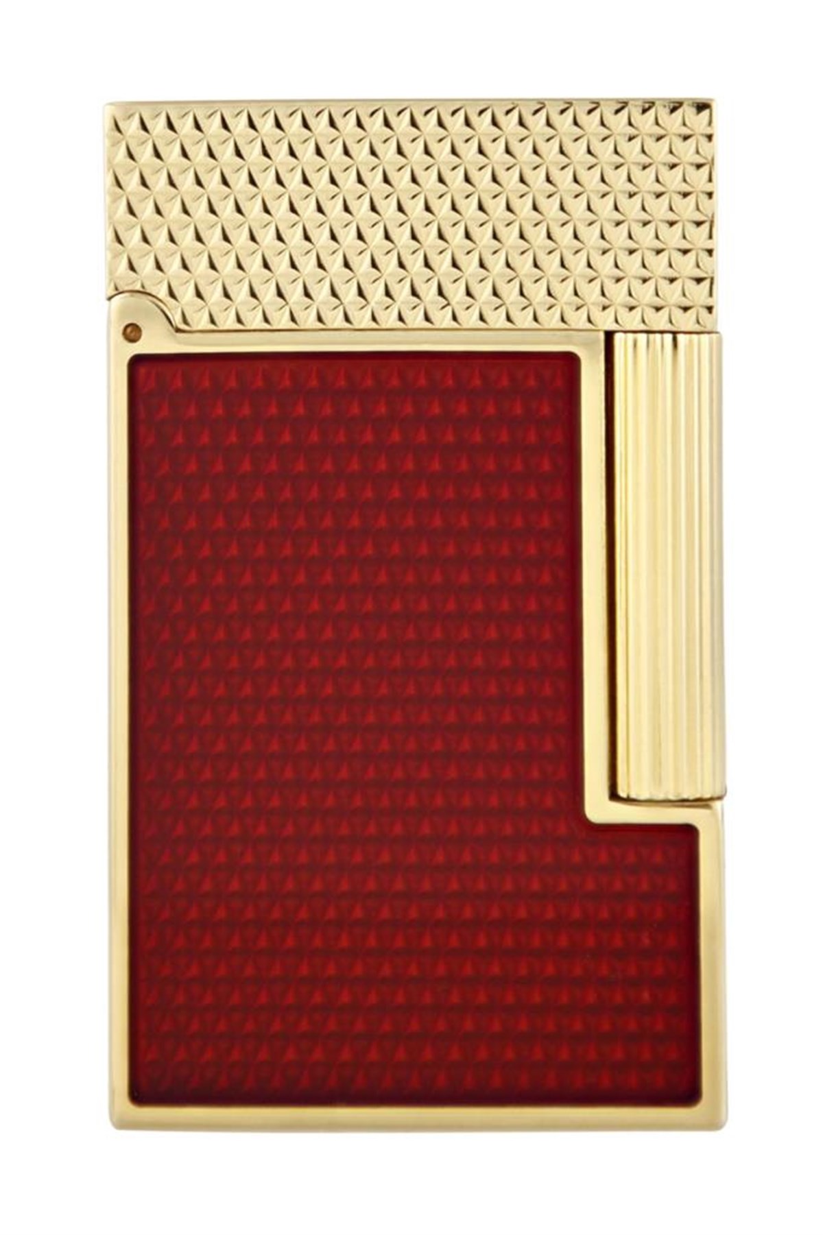 TR4815,S.T. Dupont Ligne 2 Red Lacquer Guilloche Puro Çakmağı C16616