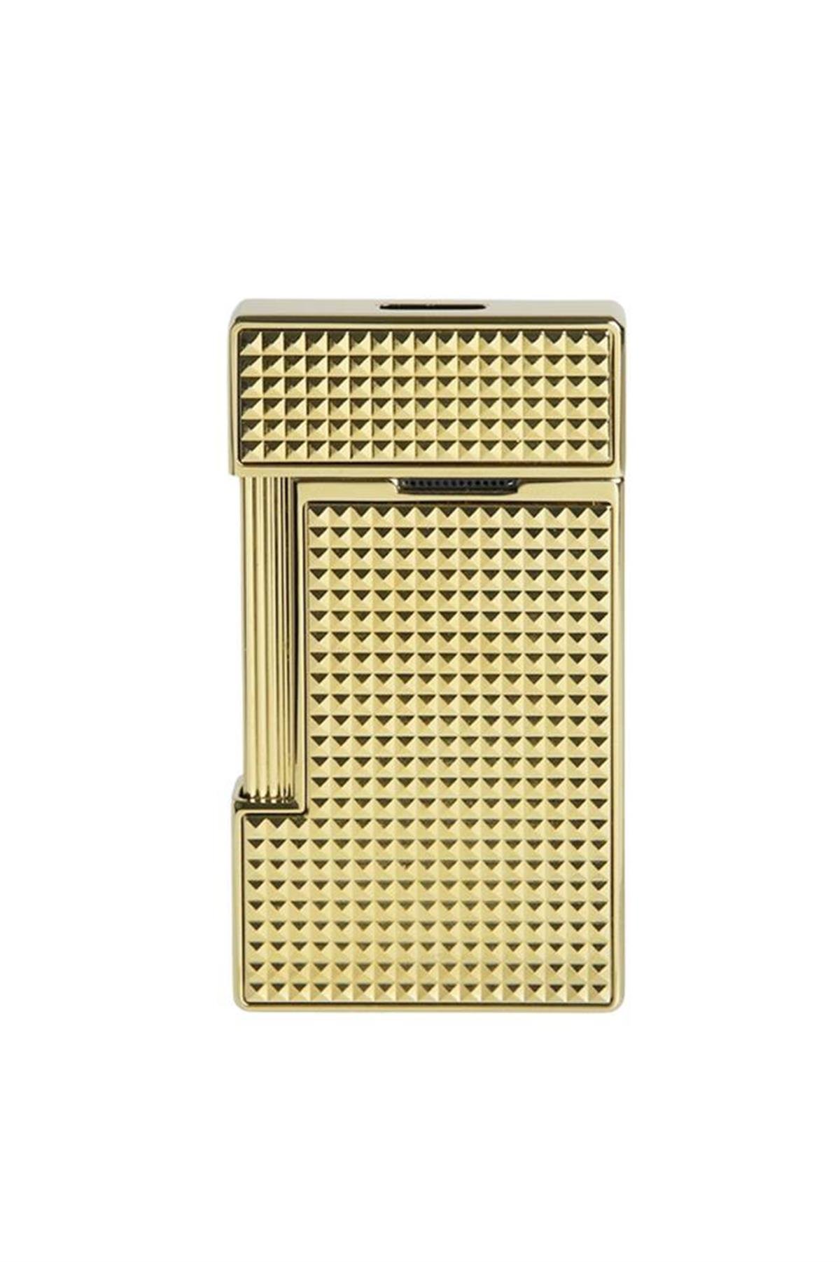 TR6391,S.T. Dupont Slimmy Golden Diamond Head Puro Çakmağı 28009