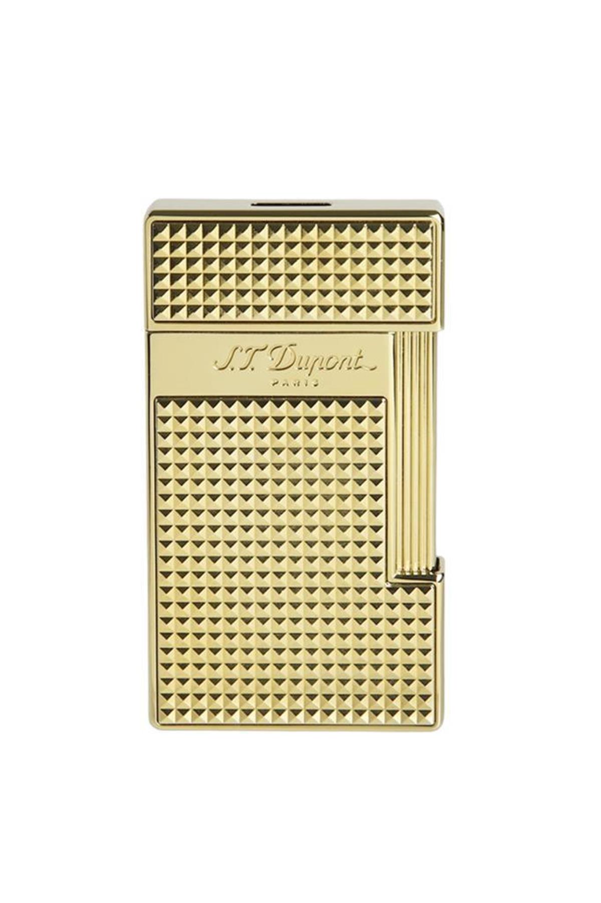 TR6391,S.T. Dupont Slimmy Golden Diamond Head Puro Çakmağı 28009