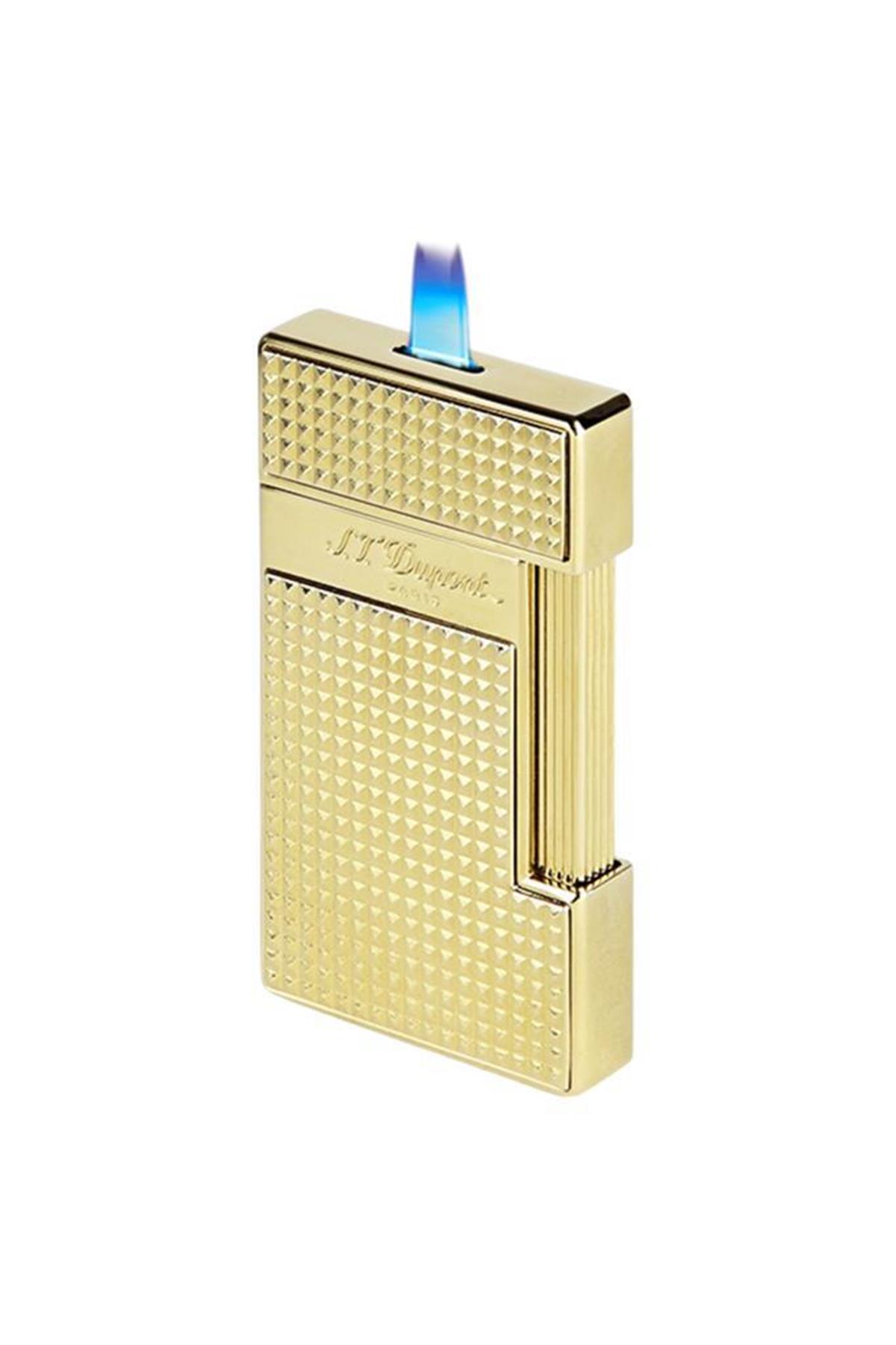 TR6391,S.T. Dupont Slimmy Golden Diamond Head Puro Çakmağı 28009
