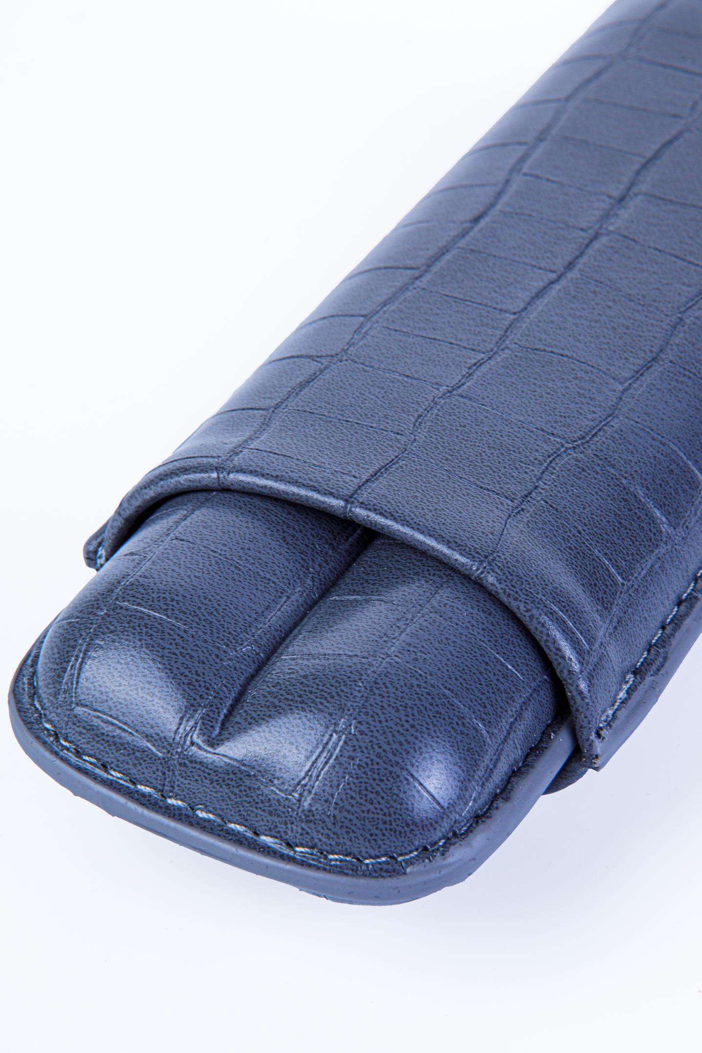 TR8192,Cohiba Gri Timsah Desenli İkili Puro Kılıfı