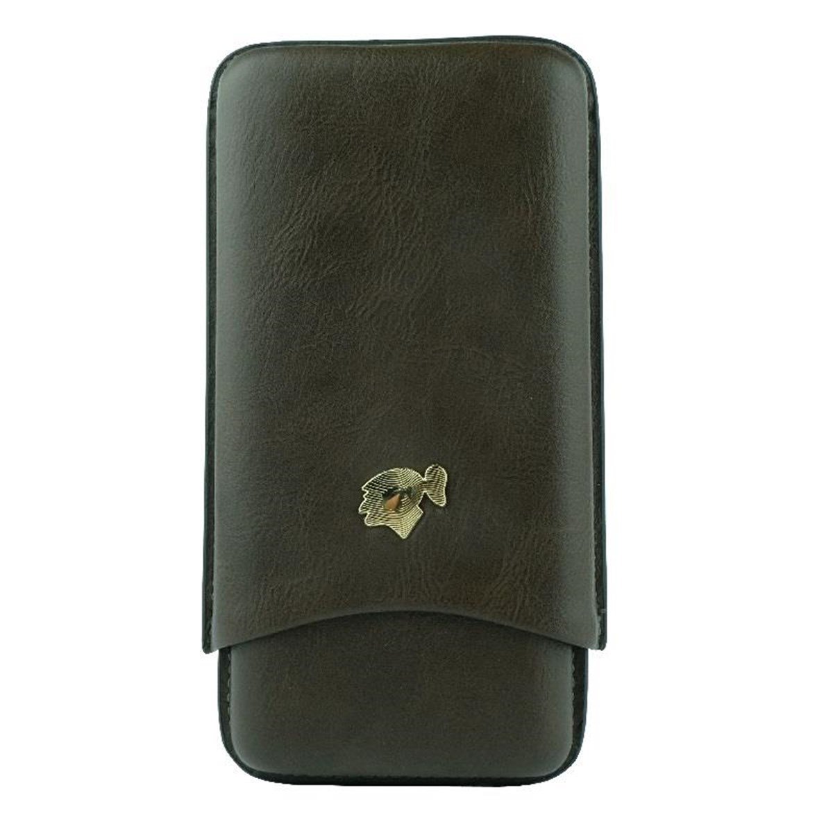 TR916,Cohiba Kahverengi Deri 3'lü Puro Kılıfı