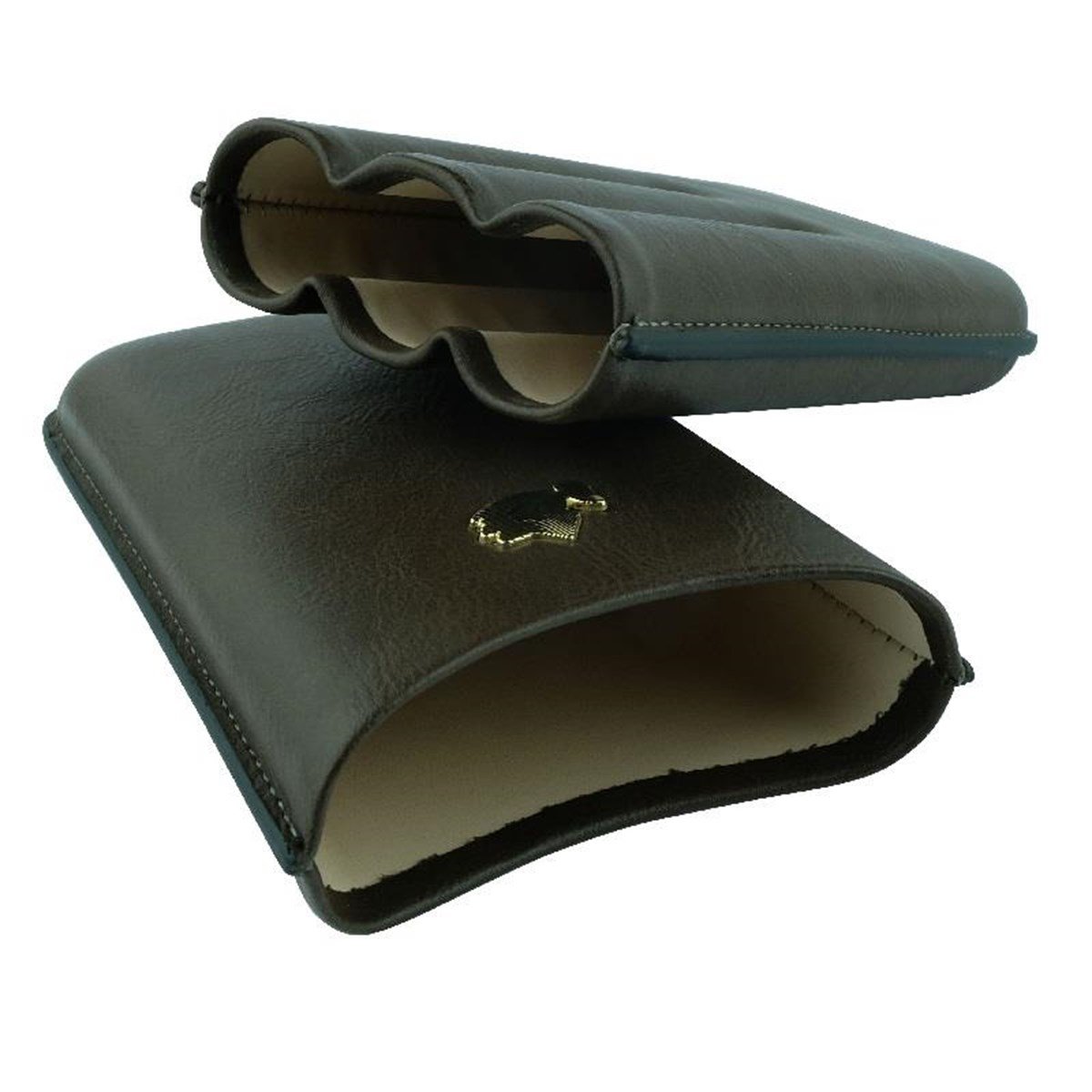 TR916,Cohiba Kahverengi Deri 3'lü Puro Kılıfı