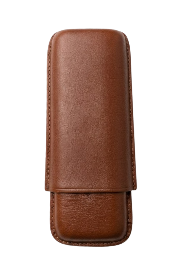 TR9811,Cohiba Kahverengi İkili Deri Puro Kılıfı