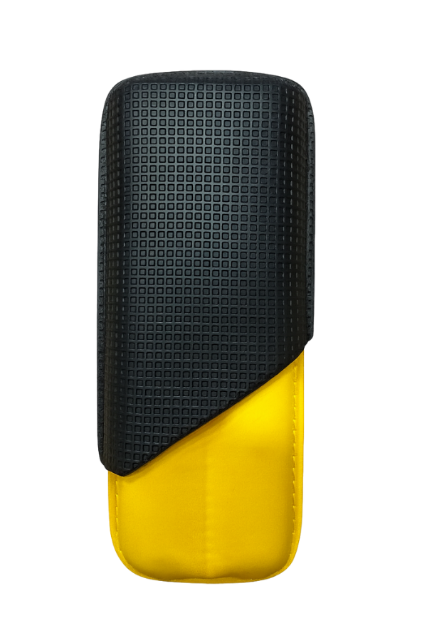 TR9069,Cohiba Sarı-Siyah İkili Deri Puro Kılıfı