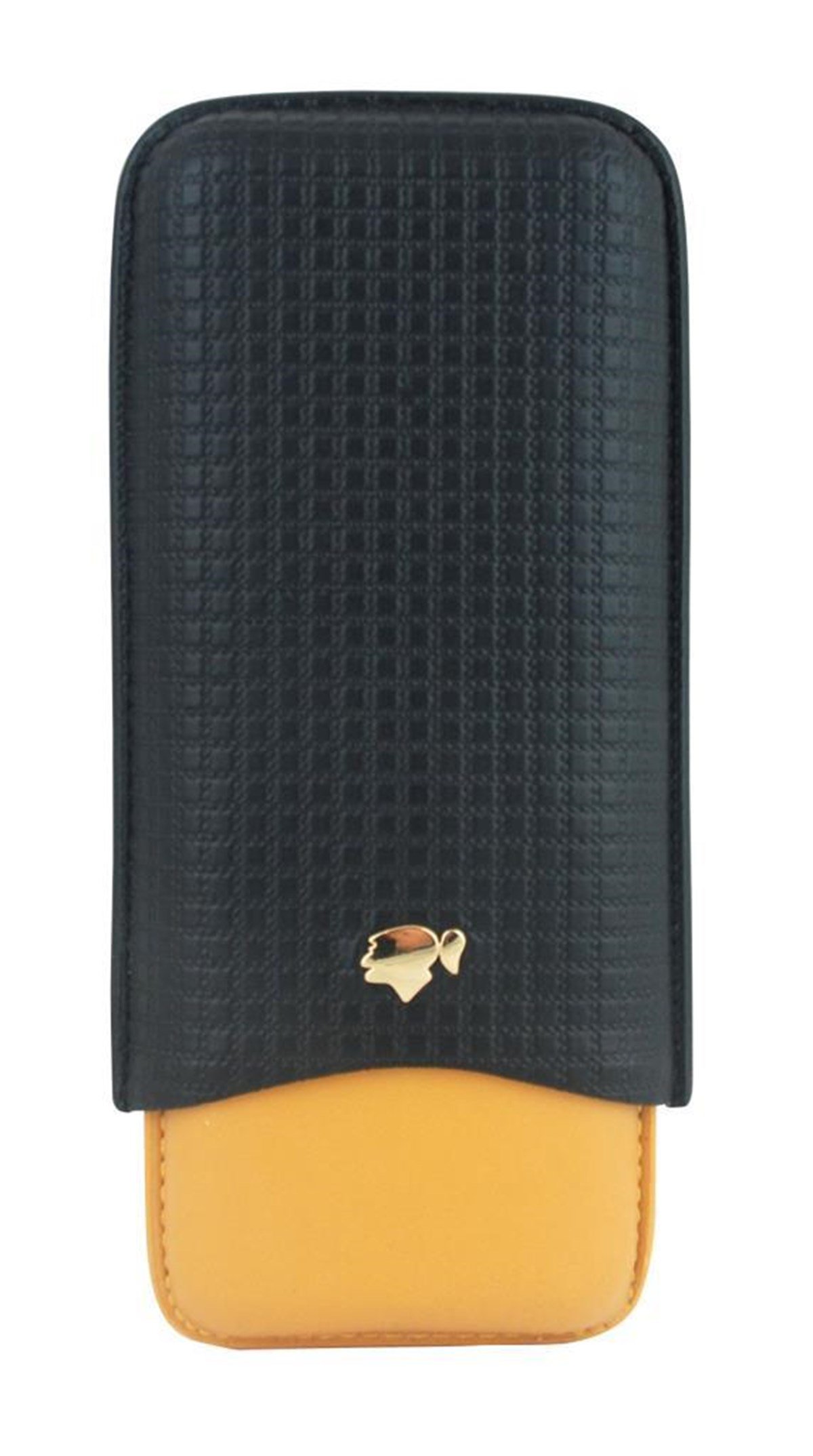 TR812,Cohiba Siyah-Sarı 3'lü Puro Kılıfı