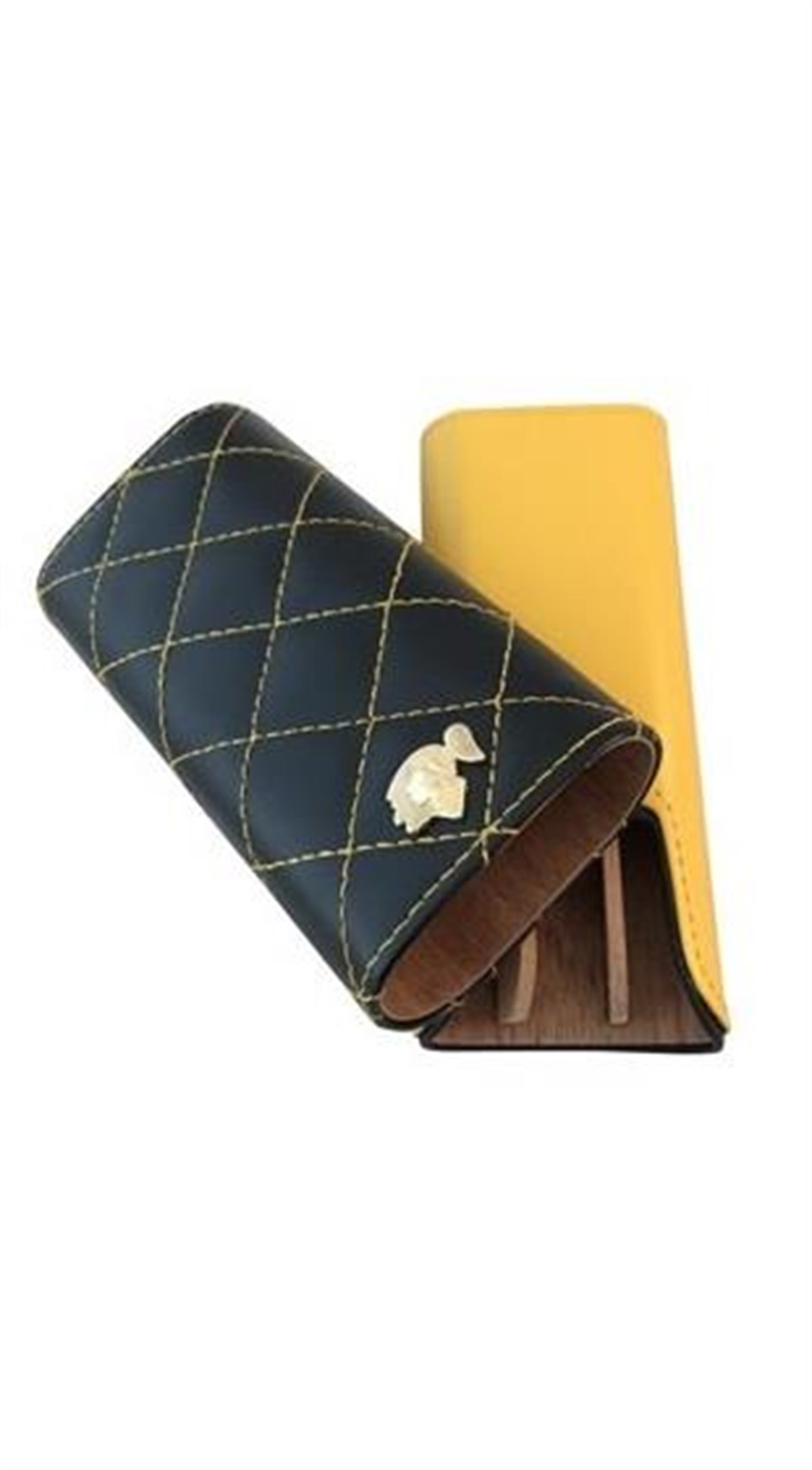 TR689,Cohiba Üçlü Sarı-Siyah Puro Kılıfı