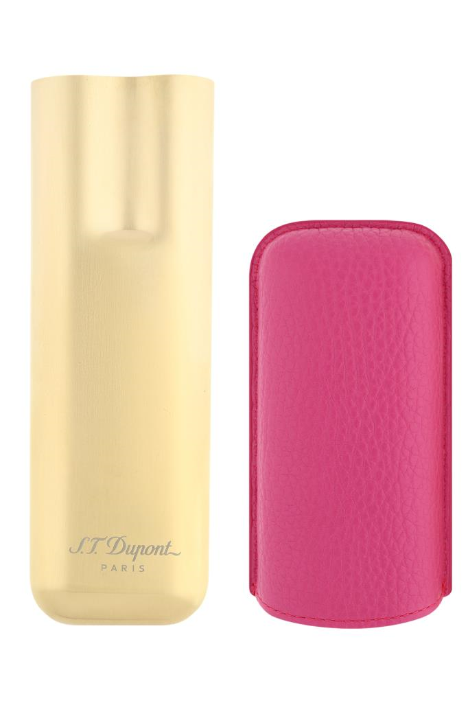 TR6664,S.T. Dupont Pembe Gold İkili Puro Kılıfı 183245