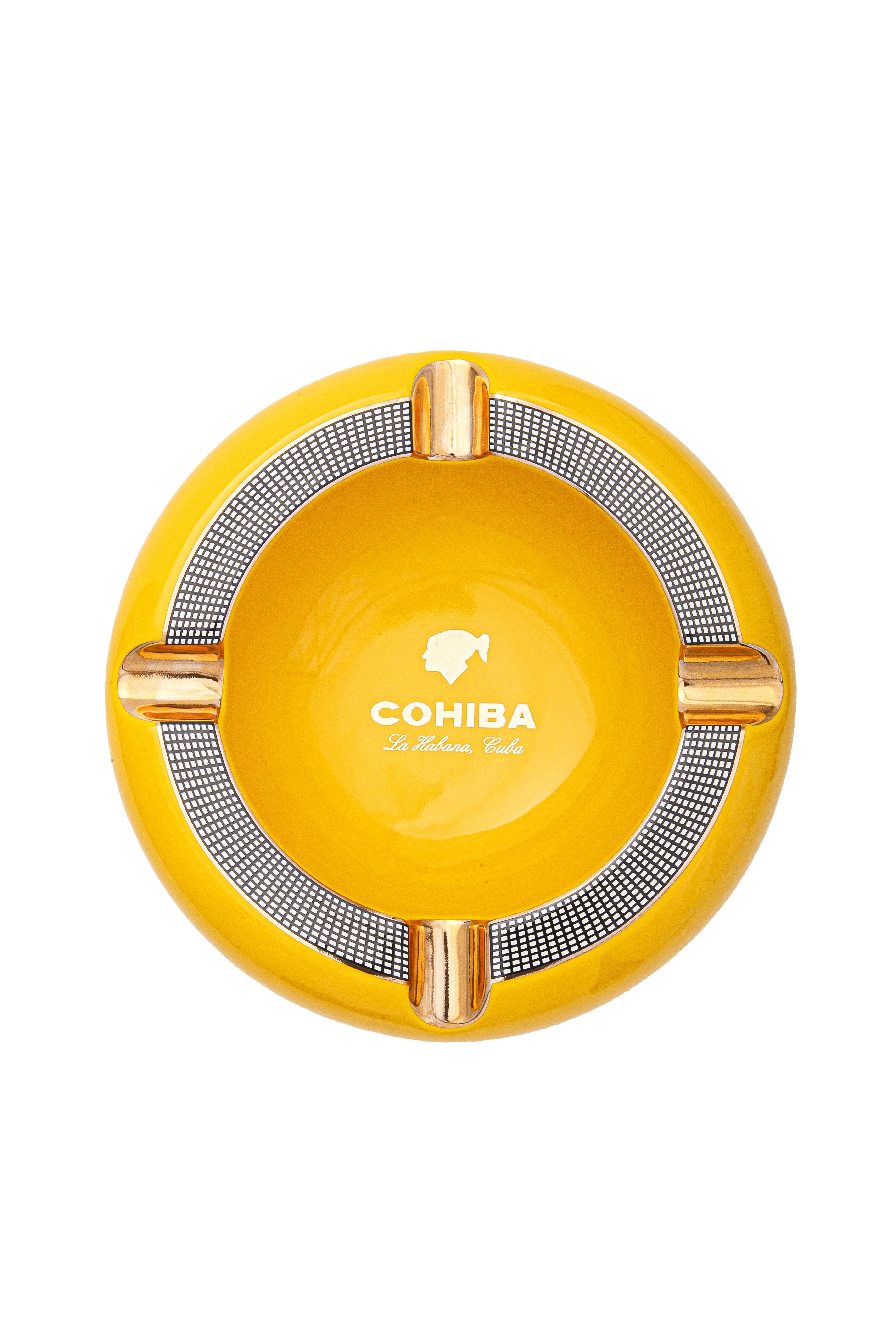 TR7354,Cohiba Sarı Dörtlü Porselen Puro Küllüğü