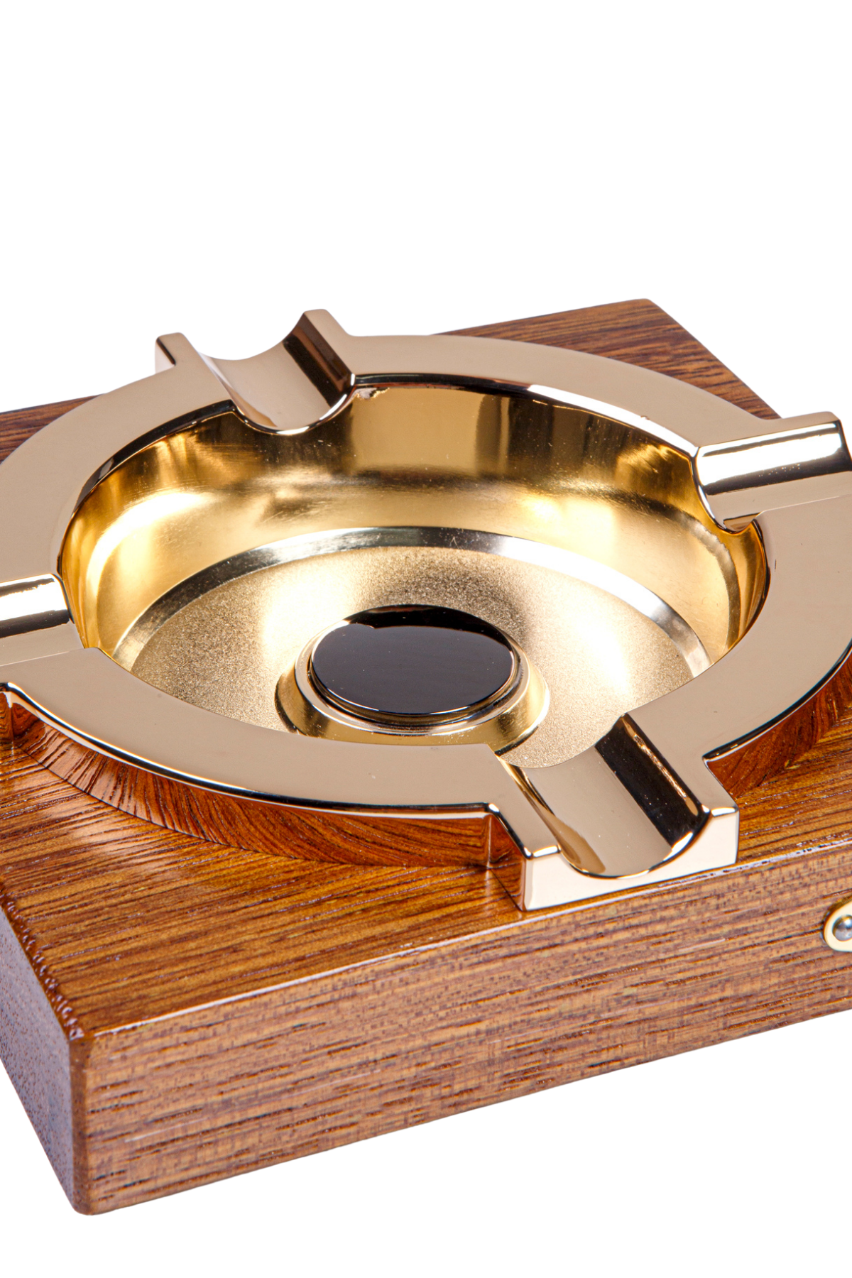 TR2998,Parmida Dörtlü Ahşap Gold Puro Küllüğü 