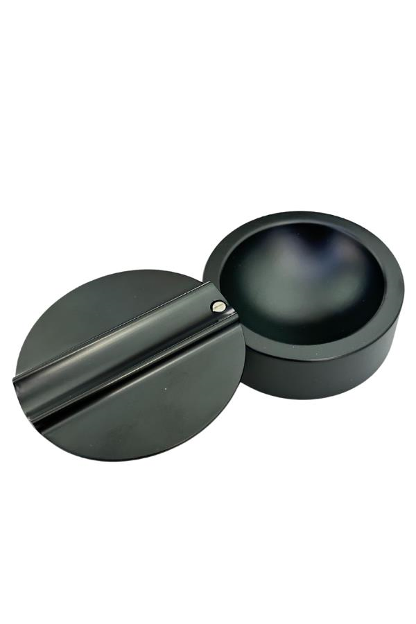 TR7025,PQ Siyah Metal Döner Başlıklı Tekli Puro Küllüğü