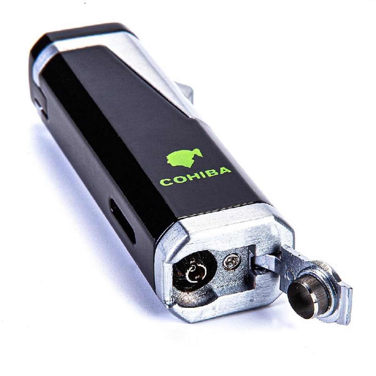 TR3086,Cohiba Çakmak Kesici Küllük Sehpa Siyah Dörtlü Puro Set