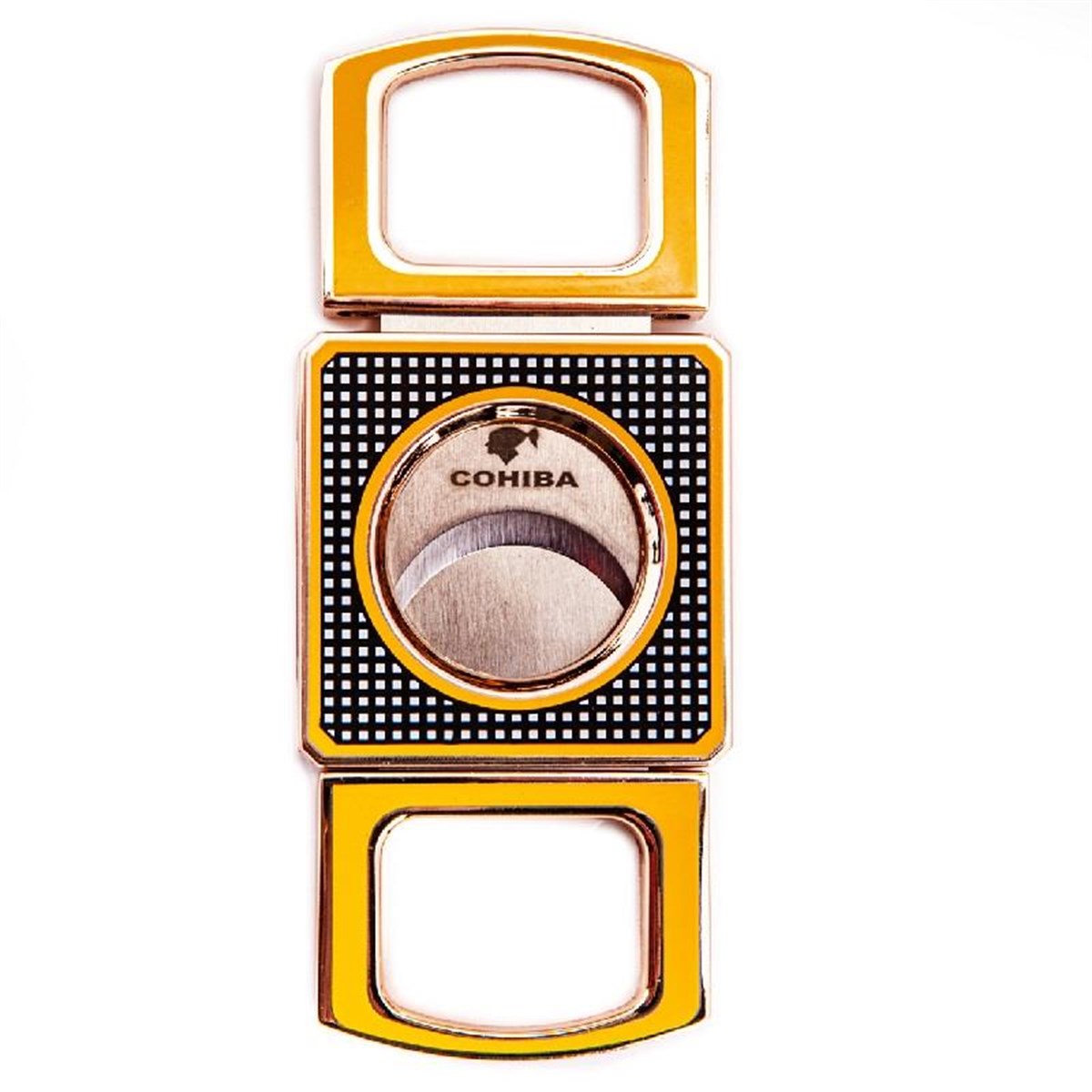 TR3081,Cohiba Çakmak Kesici Küllük Sehpa Dörtlü Sarı Puro Set