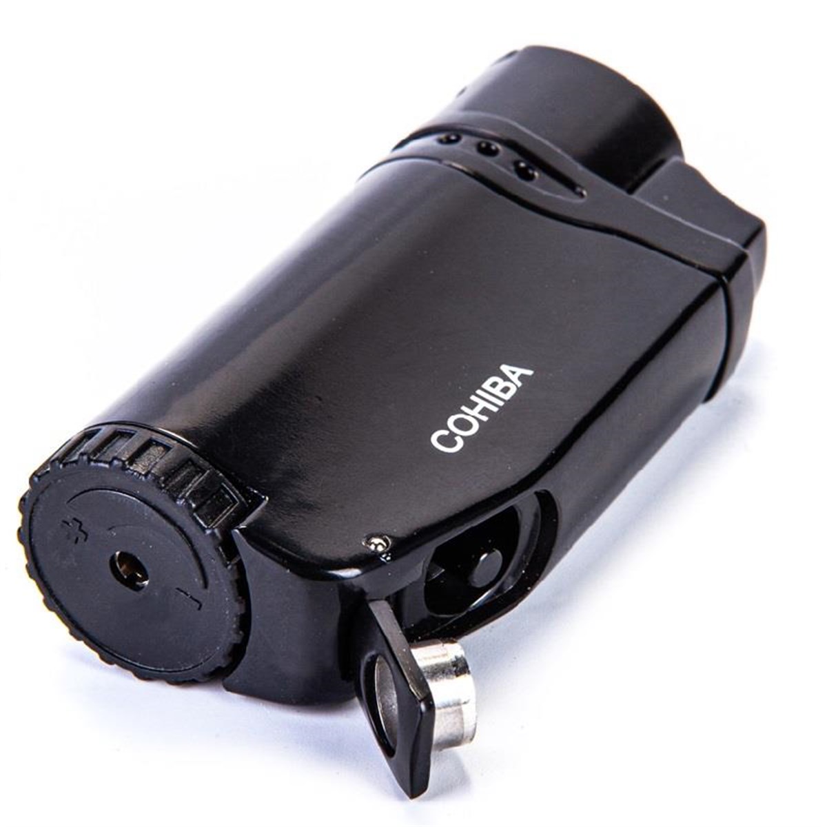 TR3080,Cohiba Çakmak Kesici Küllük Sehpa Dörtlü Puro Siyah-Gunmetal Set