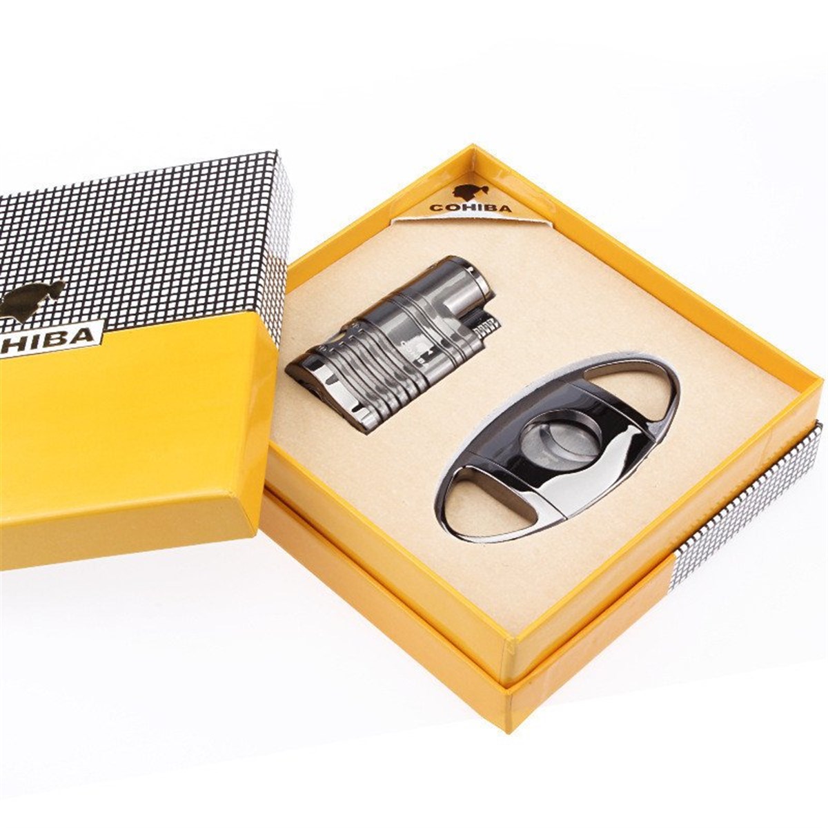 TR846,Cohiba Çakmak Kesici 2'li Puro Seti