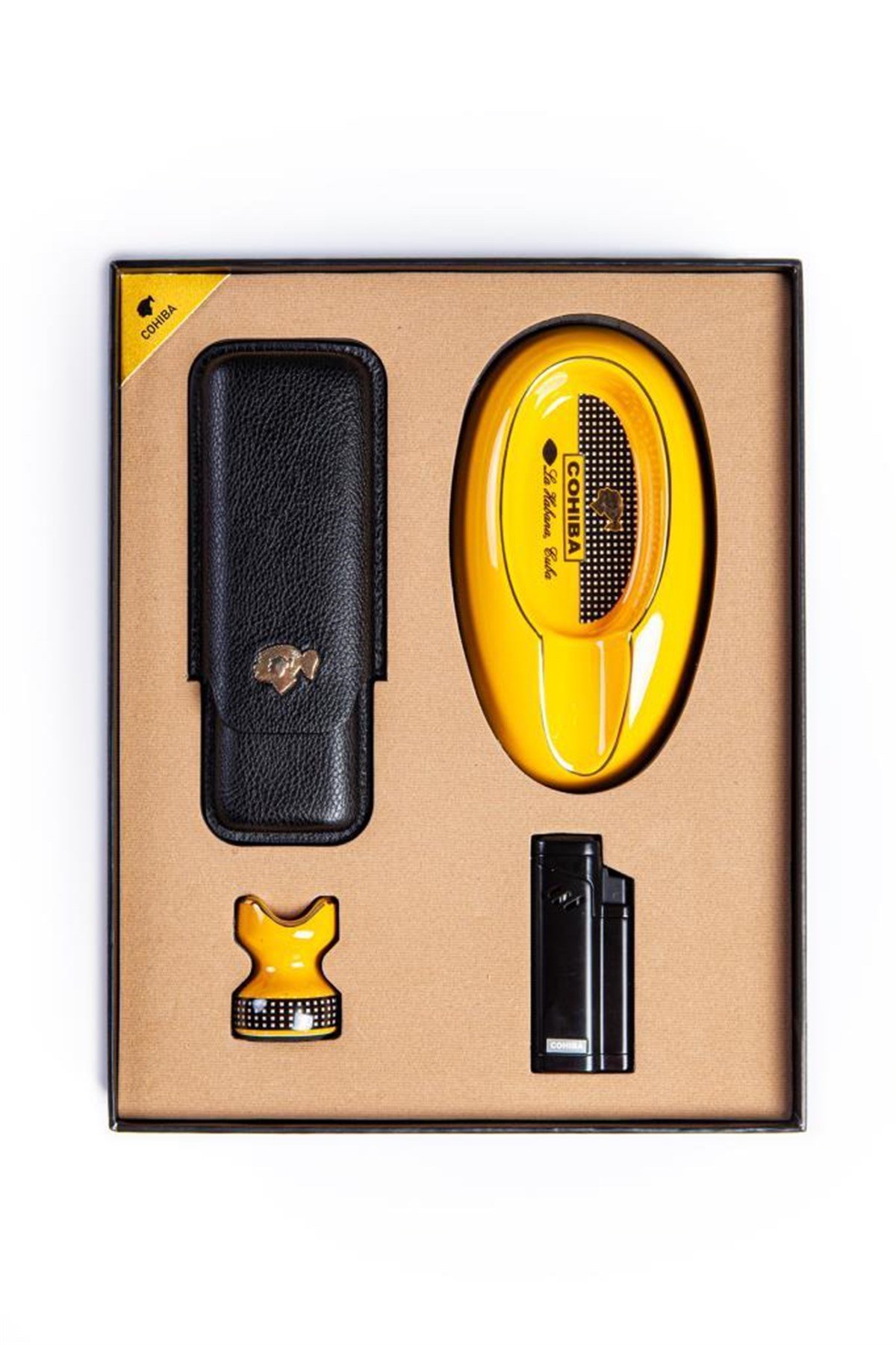 TR2500,Cohiba Çakmak Kesici Kılıf Set