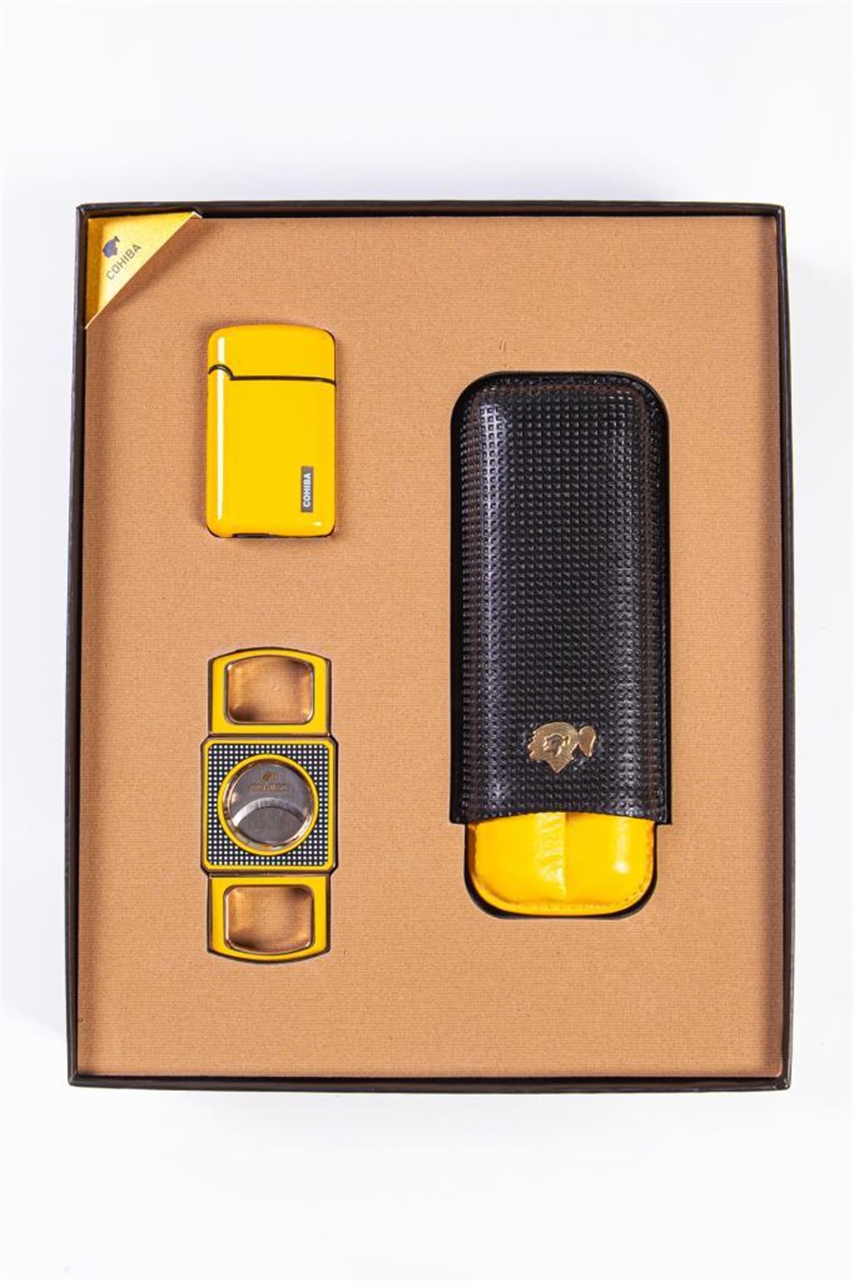 TR2614,Cohiba Çakmak Kesici Kılıf Seti