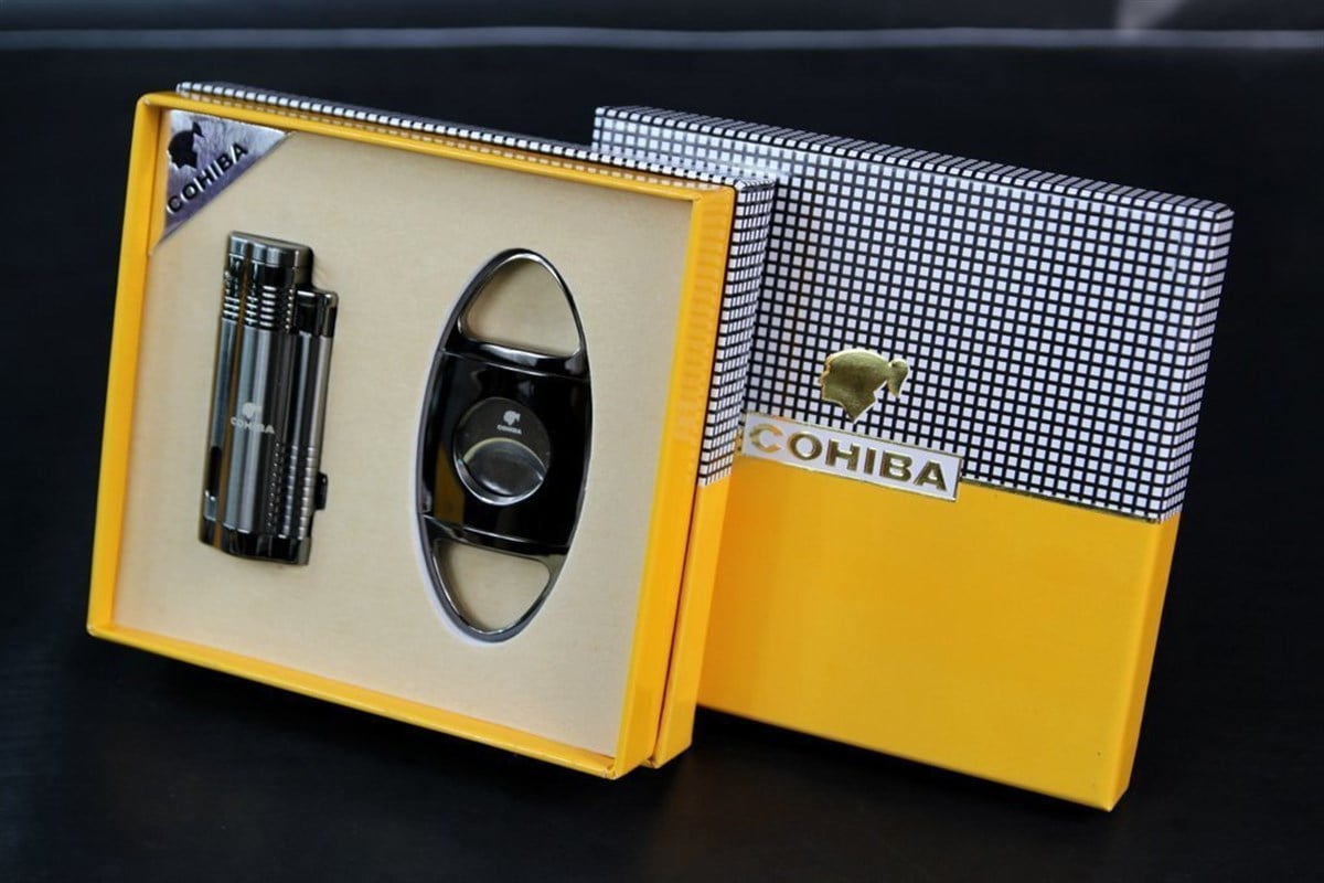 TR809,Cohiba Çakmak Kesici 2'li Puro Seti