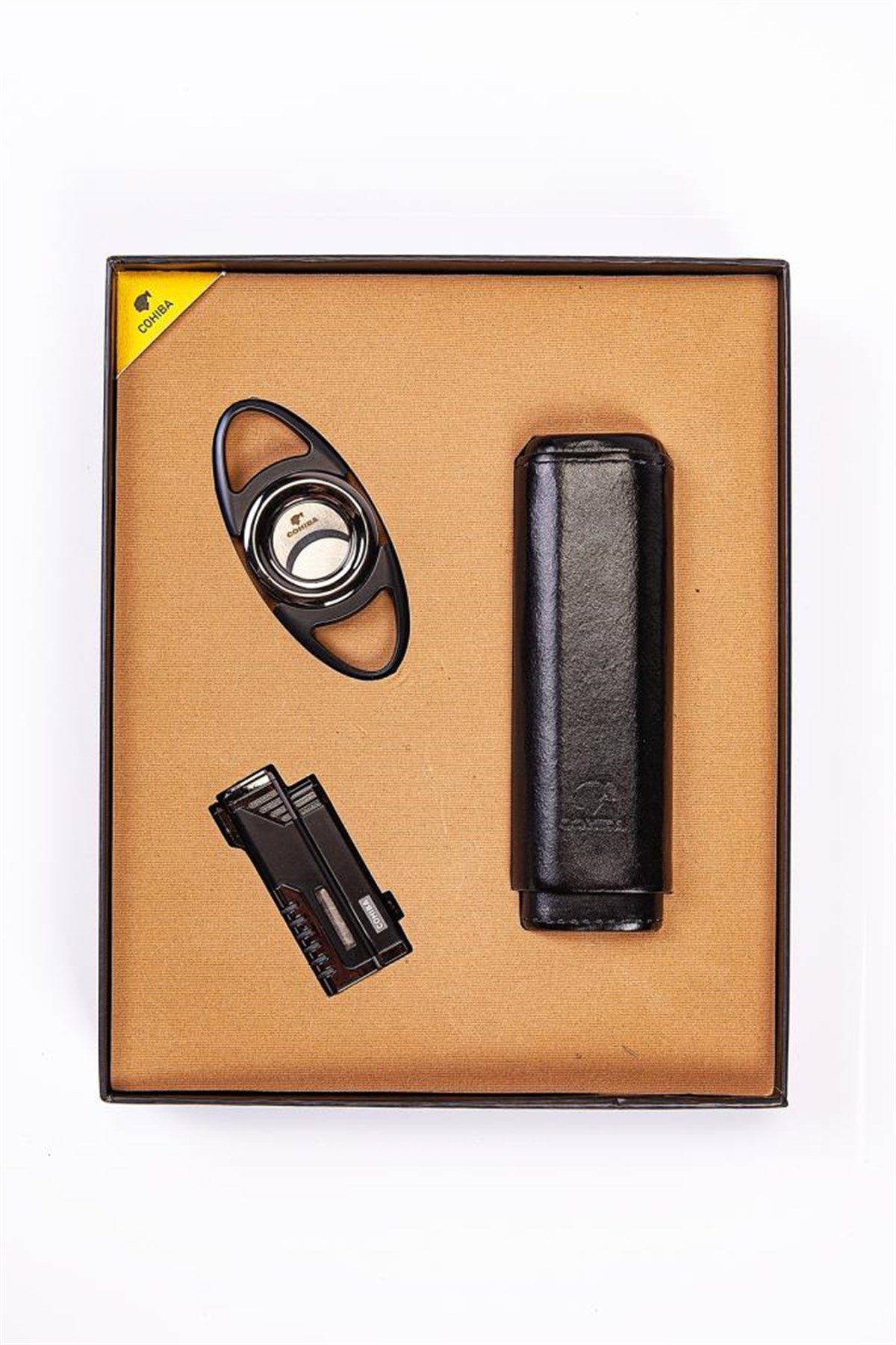 TR2502,Cohiba Çakmak Kesici Kılıf Set