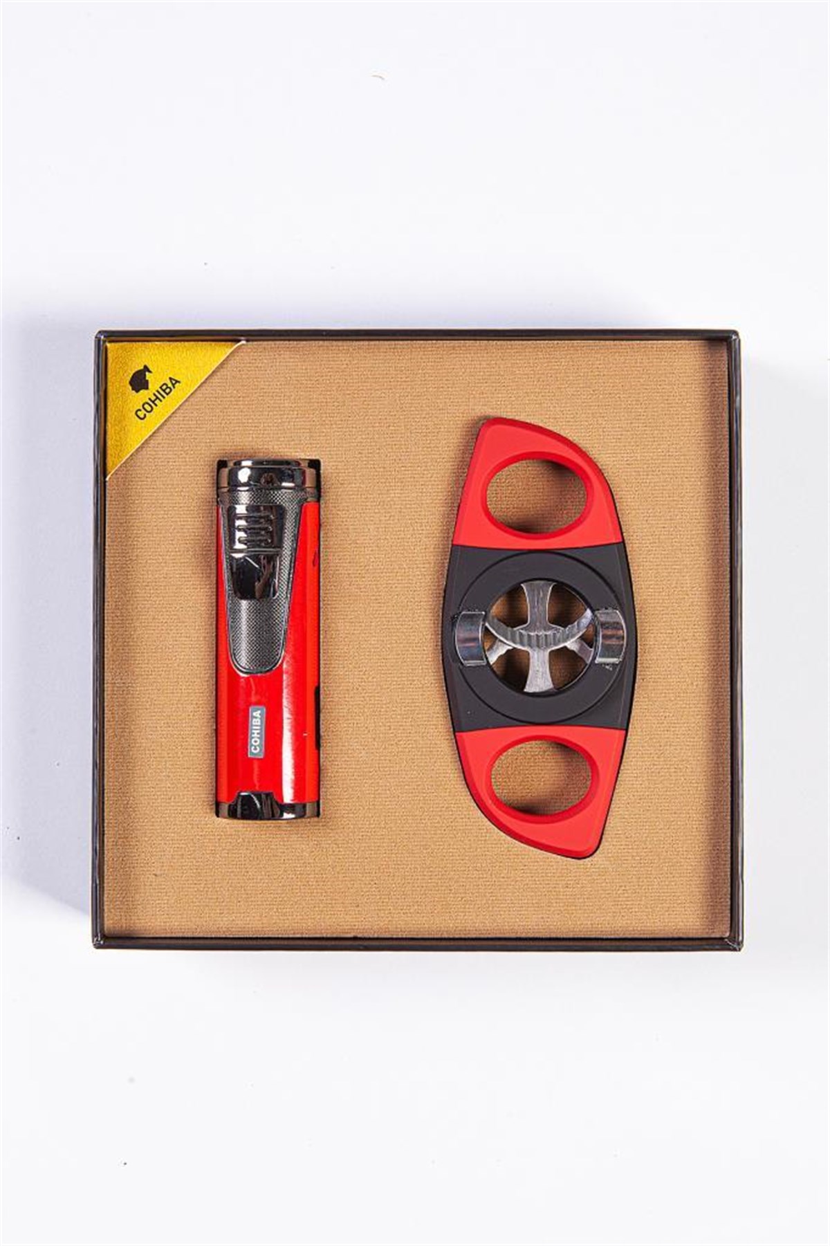 TR2624,Cohiba Çakmak Kesici İkili Set