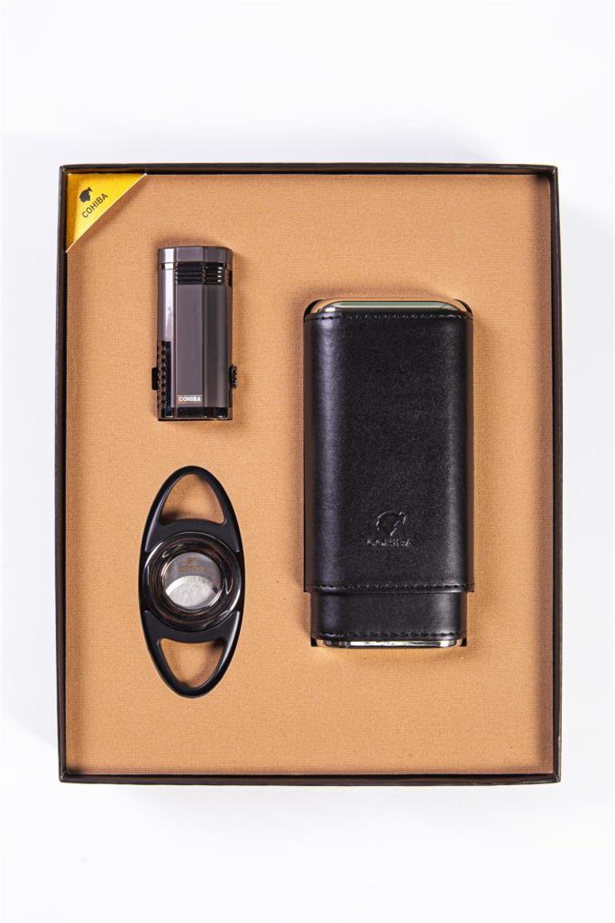 TR2615,Cohiba Çakmak Kesici Kılıf Set