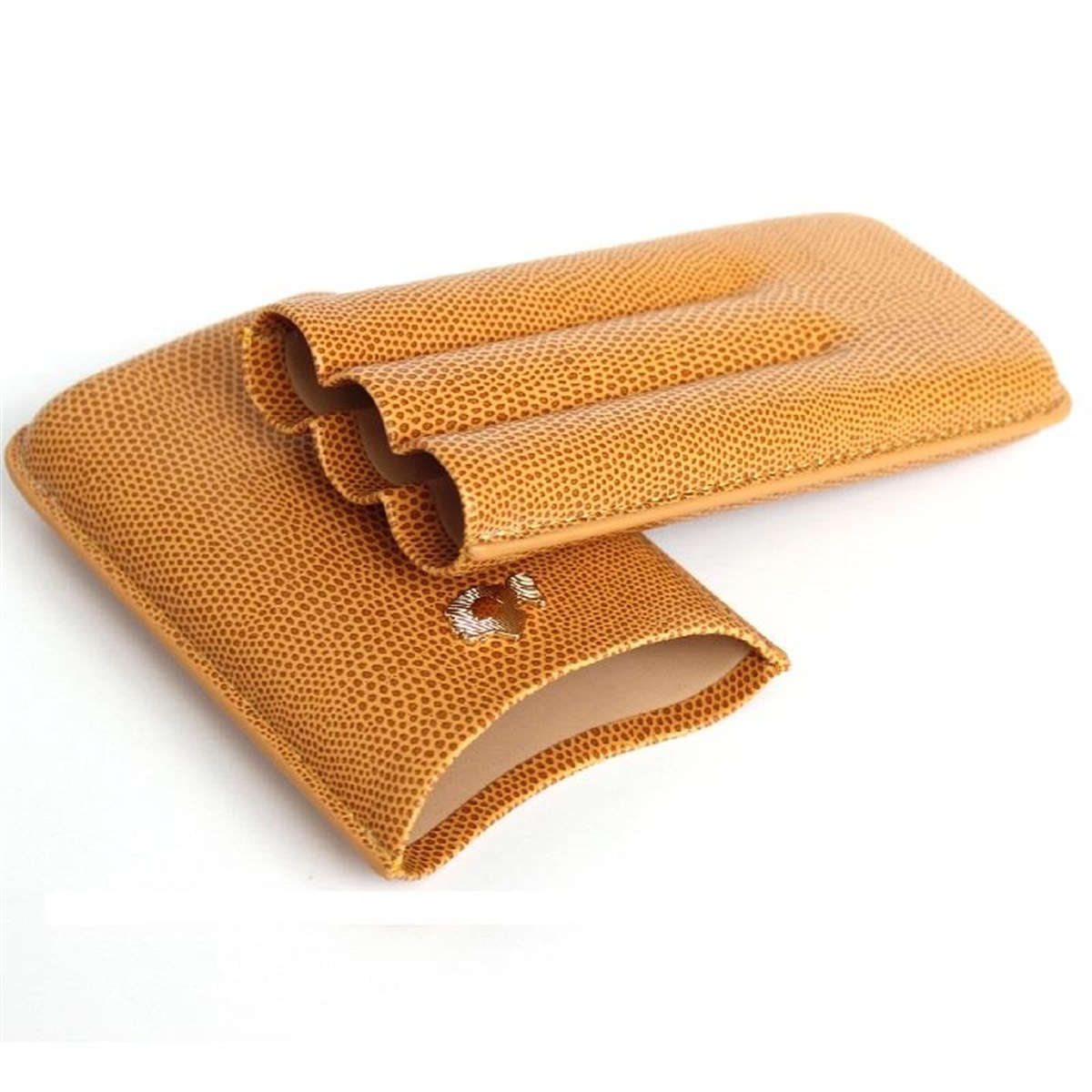 TR3085,Cohiba Gold - Kahverengi - Eskitilmiş Bakır - Sarı Kılıf Çakmak Kesici Sehpa Puro Set