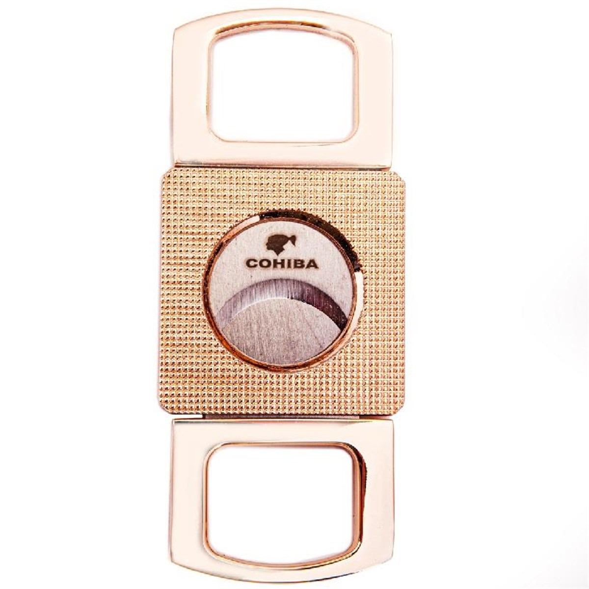 TR3085,Cohiba Gold - Kahverengi - Eskitilmiş Bakır - Sarı Kılıf Çakmak Kesici Sehpa Puro Set