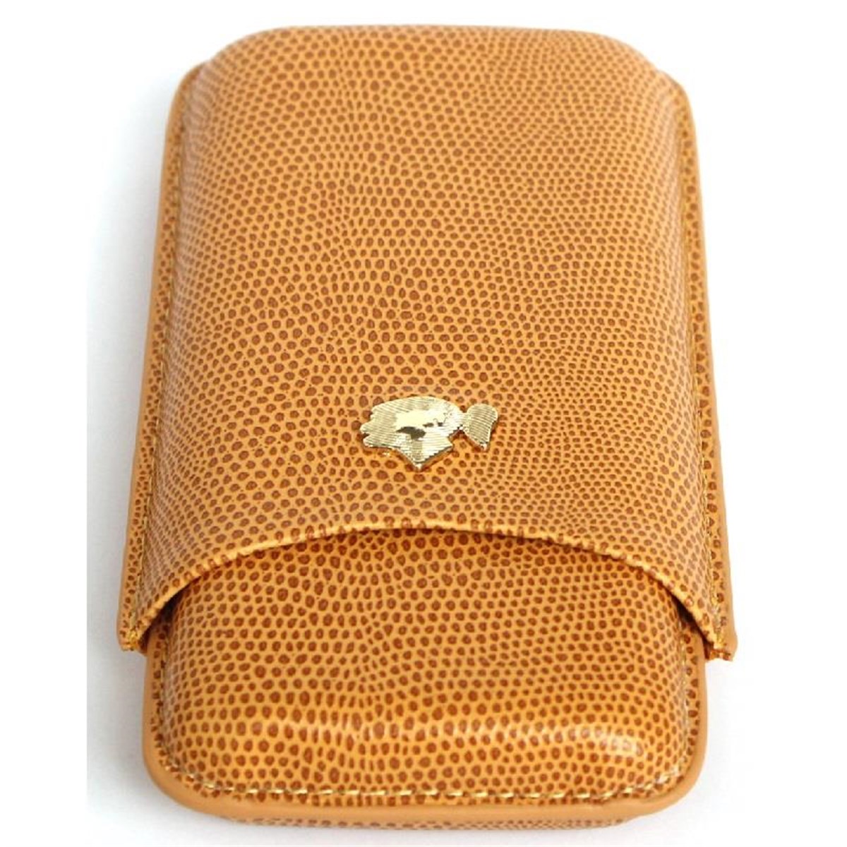 TR3085,Cohiba Gold - Kahverengi - Eskitilmiş Bakır - Sarı Kılıf Çakmak Kesici Sehpa Puro Set