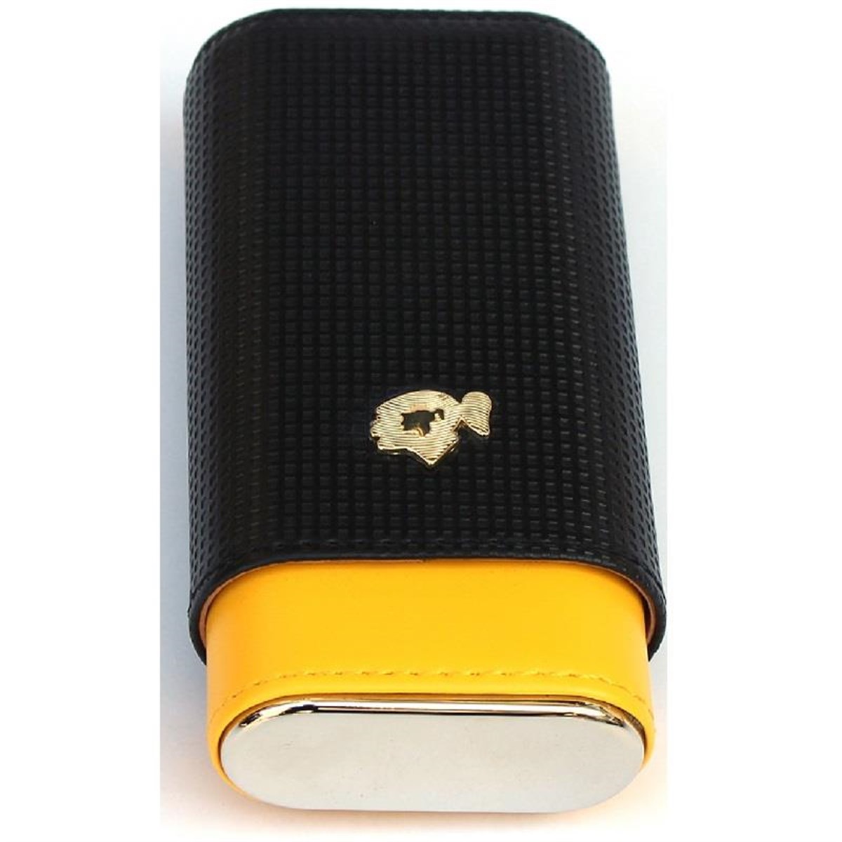 TR3084,Cohiba Kılıf Çakmak Kesici Sehpa Dörtlü Sarı-Siyah Puro Set