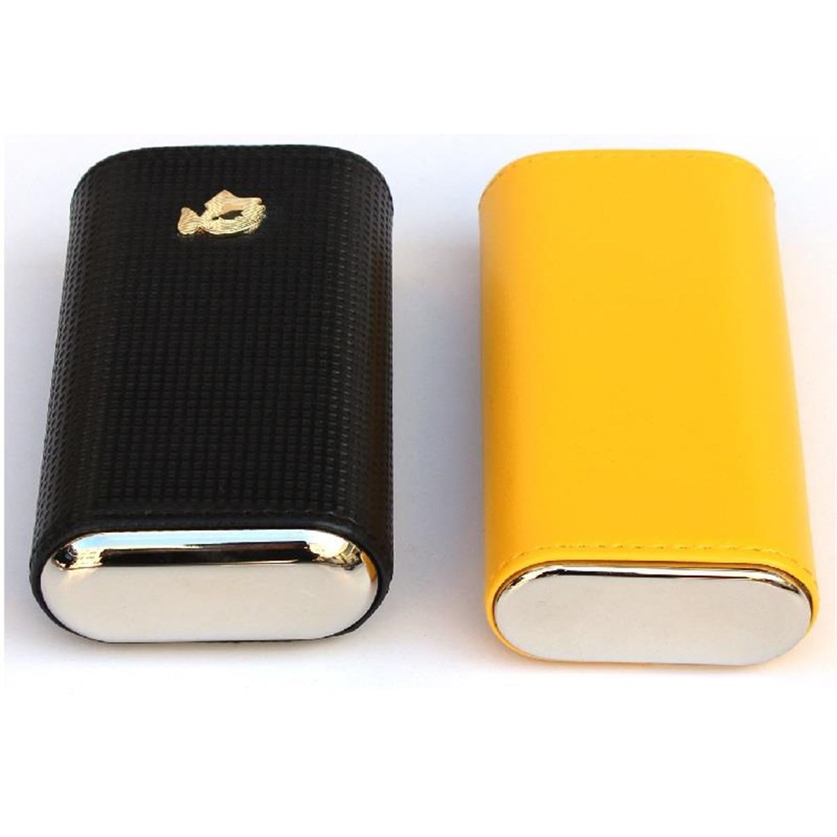 TR3084,Cohiba Kılıf Çakmak Kesici Sehpa Dörtlü Sarı-Siyah Puro Set