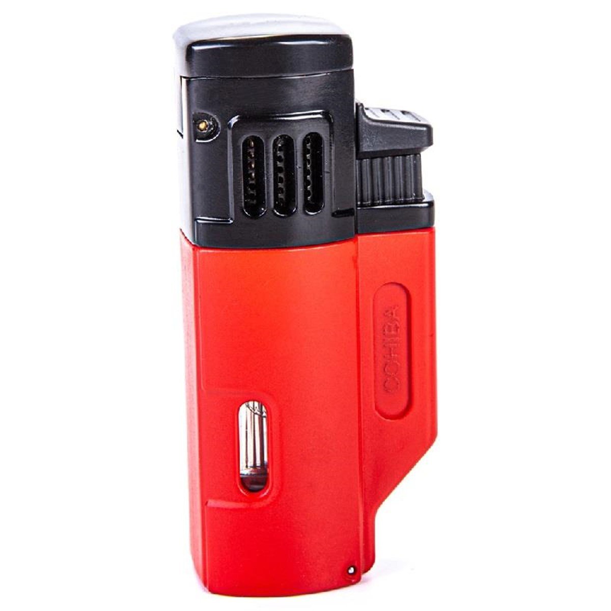 TR3082,Cohiba Kılıf Çakmak Kesici Sehpa Dörtlü Kırmızı-Siyah Puro Set