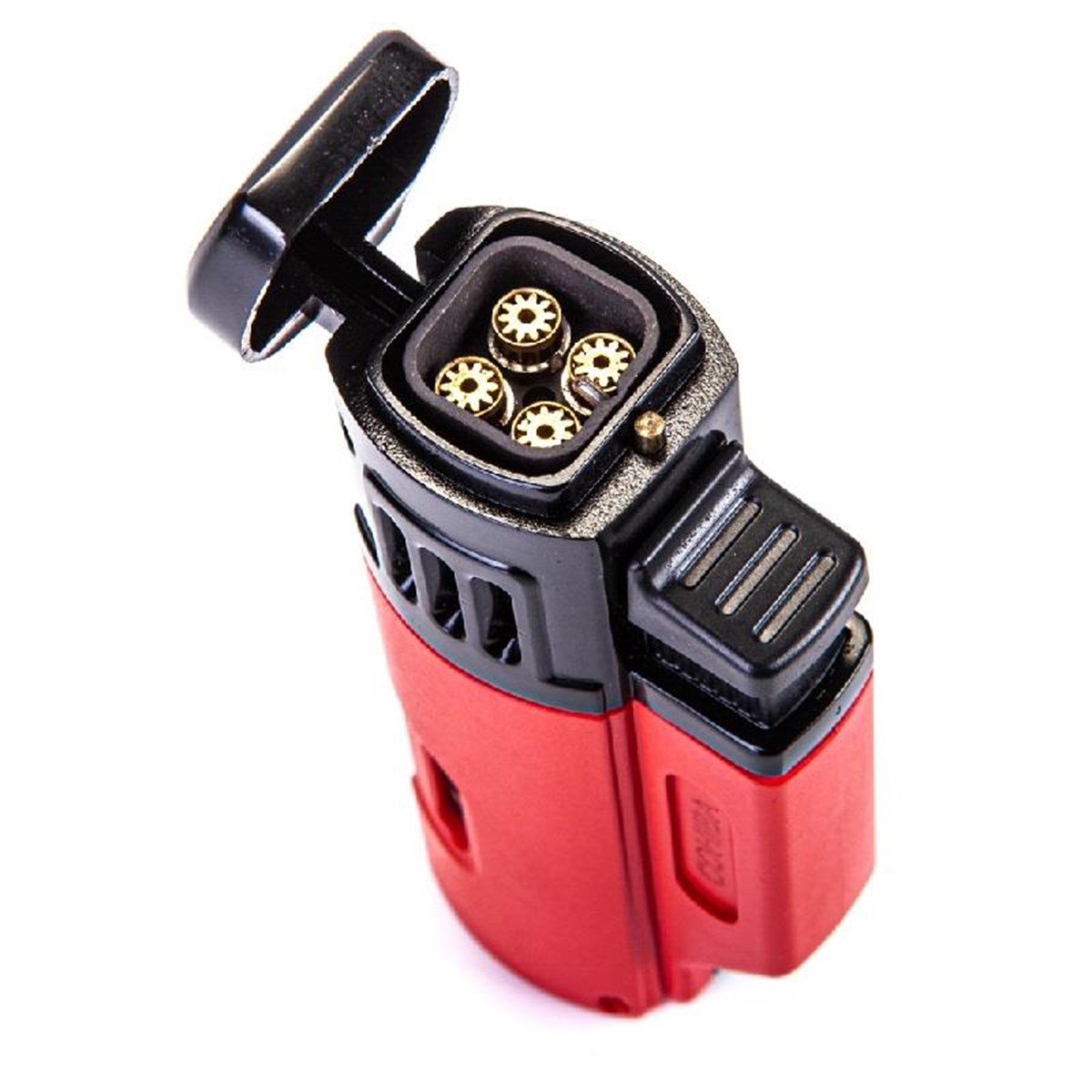 TR3082,Cohiba Kılıf Çakmak Kesici Sehpa Dörtlü Kırmızı-Siyah Puro Set