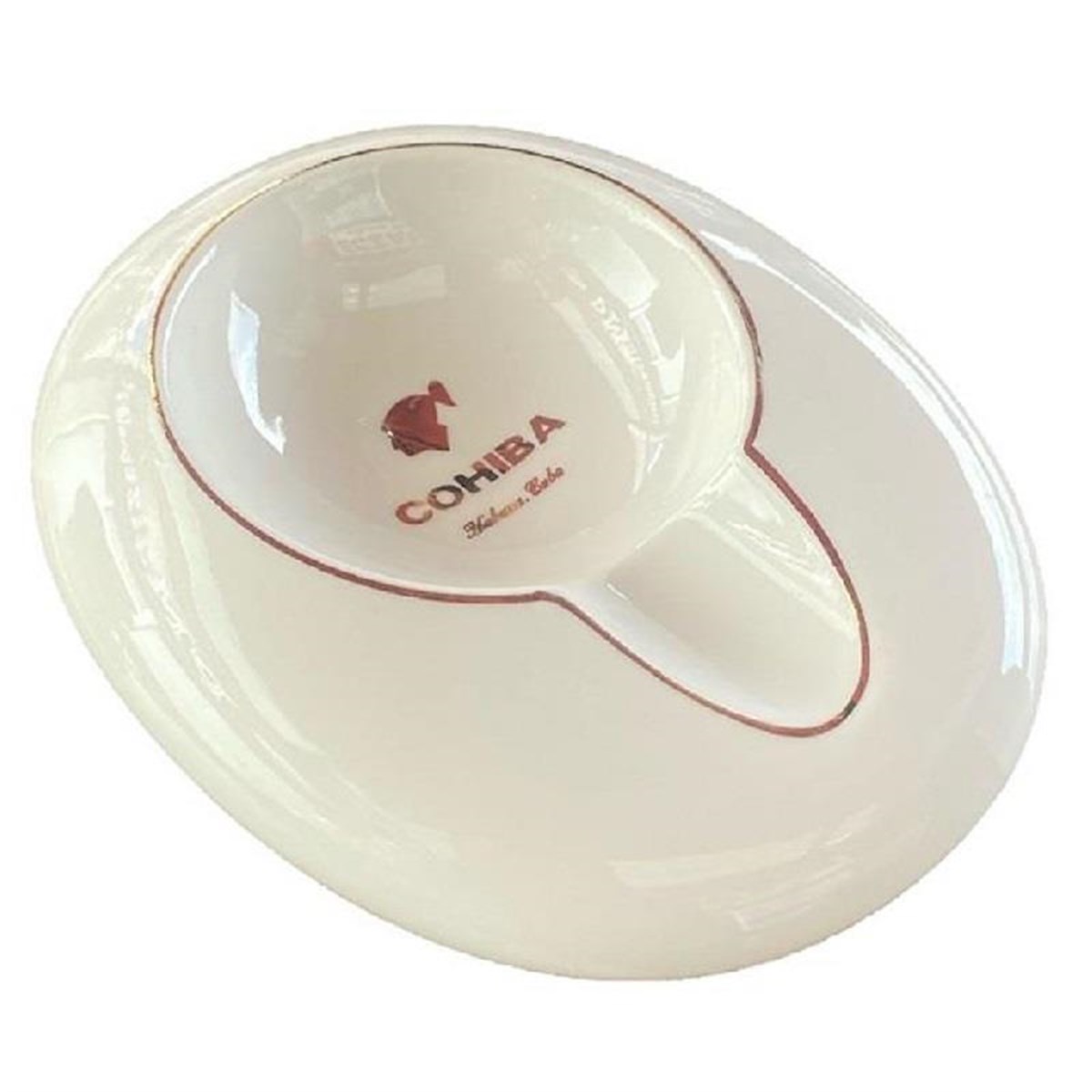 TR3083,Cohiba Kılıf Çakmak Küllük Sehpa Dörtlü Beyaz-Siyah Puro Set