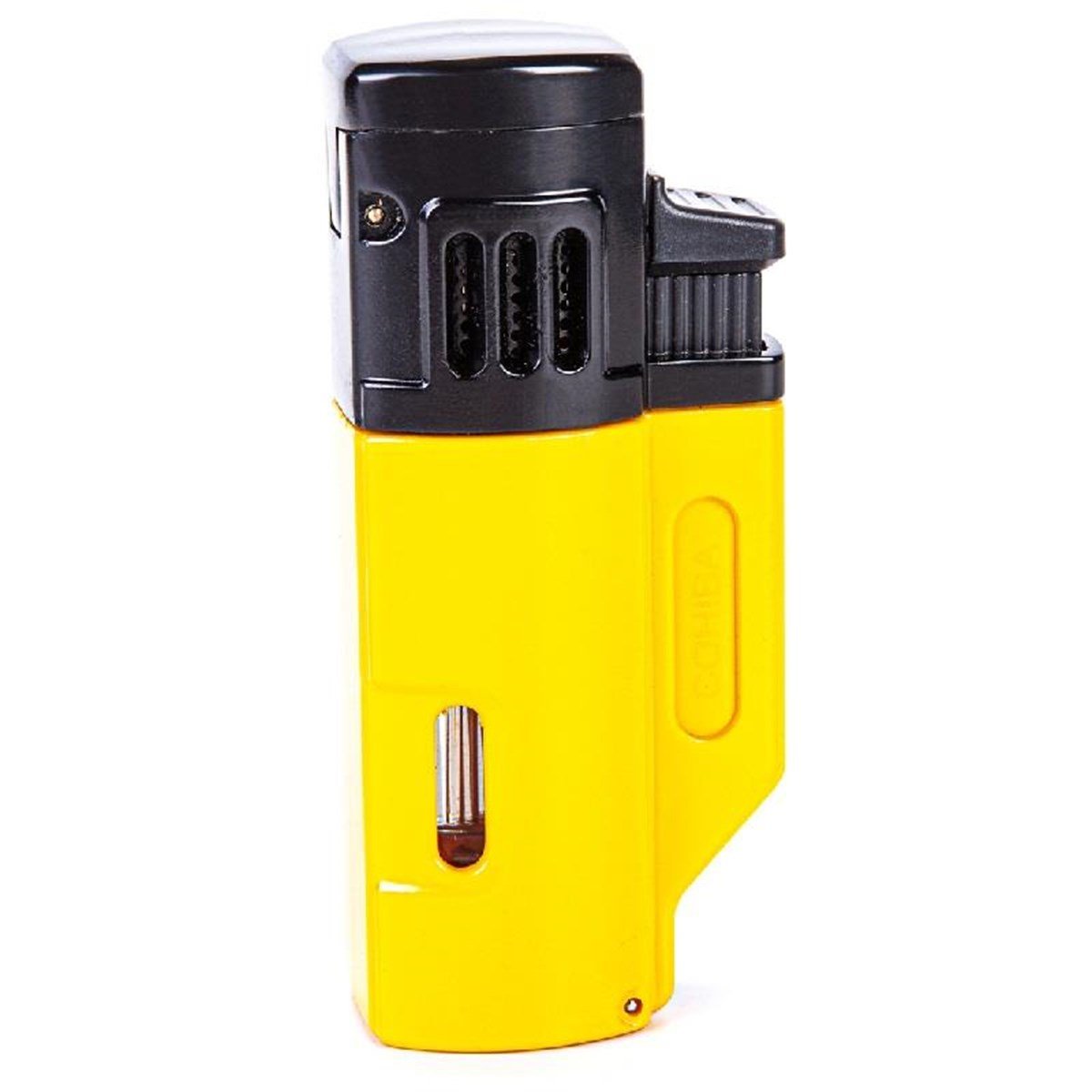 TR3084,Cohiba Kılıf Çakmak Kesici Sehpa Dörtlü Sarı-Siyah Puro Set