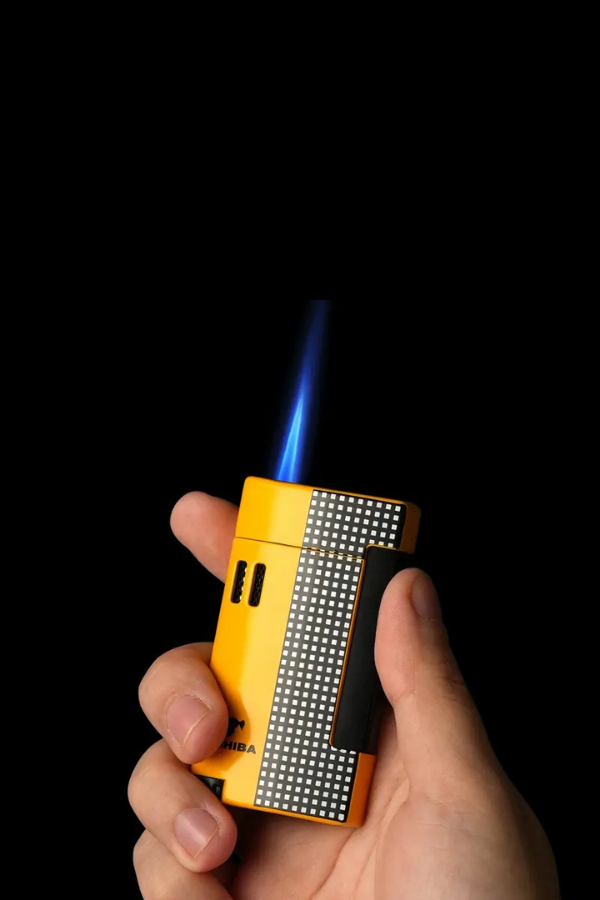 TR7709,Cohiba Limitli Seri Kesici Çakmak İkili Sarı Puro Seti