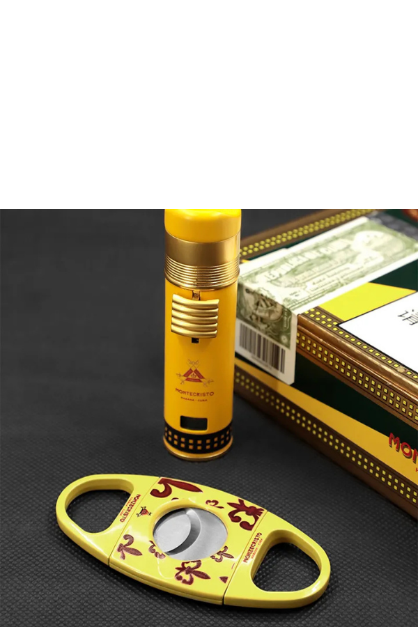 TR7933,Cohiba Monte Cristo Özel Üretim Çakmak Kesici İkili Puro Seti