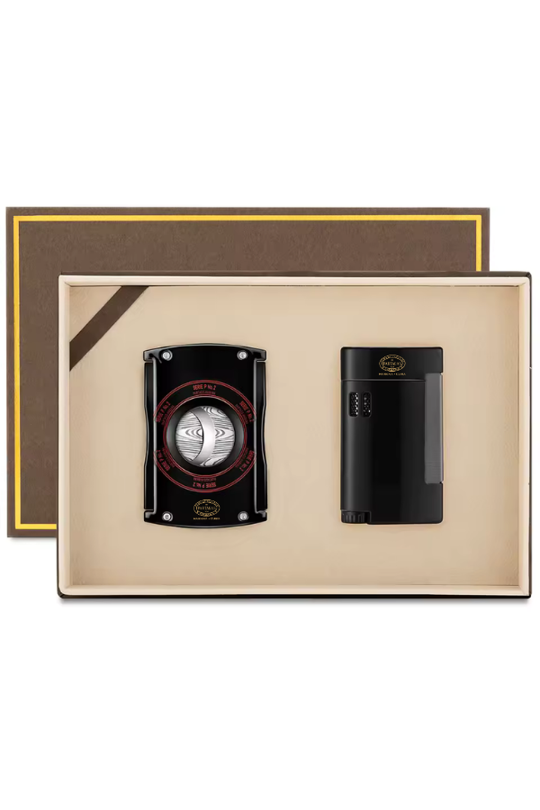 TR7712,Cohiba Özel Seri Partagas Serie P No:2 Çakmak Kesici İkili Siyah Puro Seti