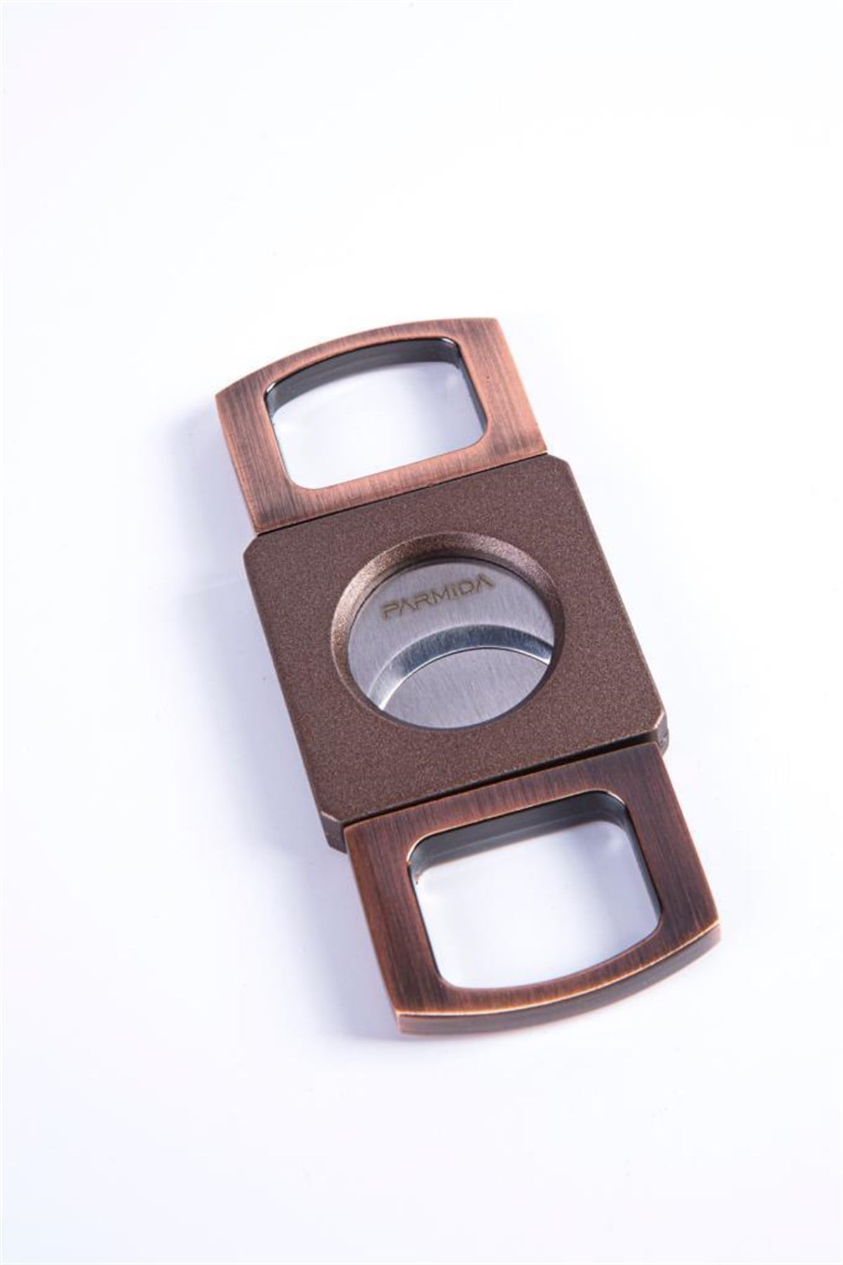 TR3860,Parmida Bronz Çakmak Kesici İkili Puro Seti