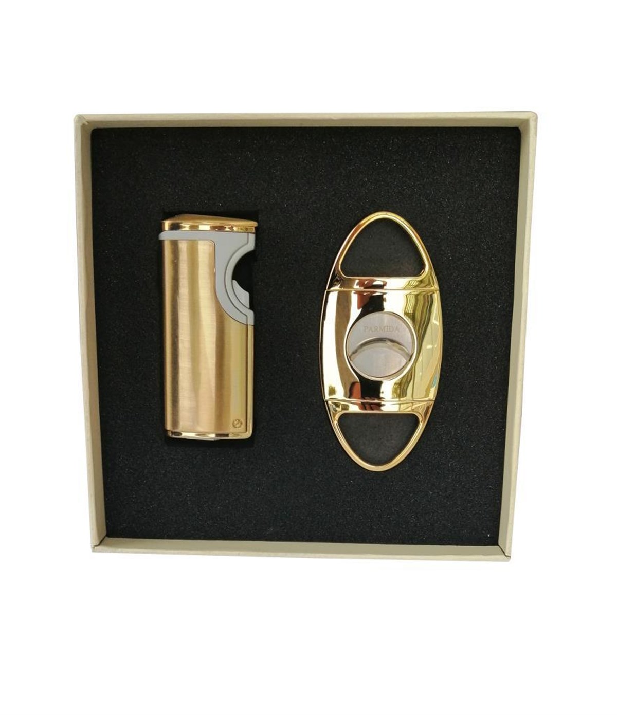 TR2206,Parmida Çakmak Kesici İkili Gold Puro Set